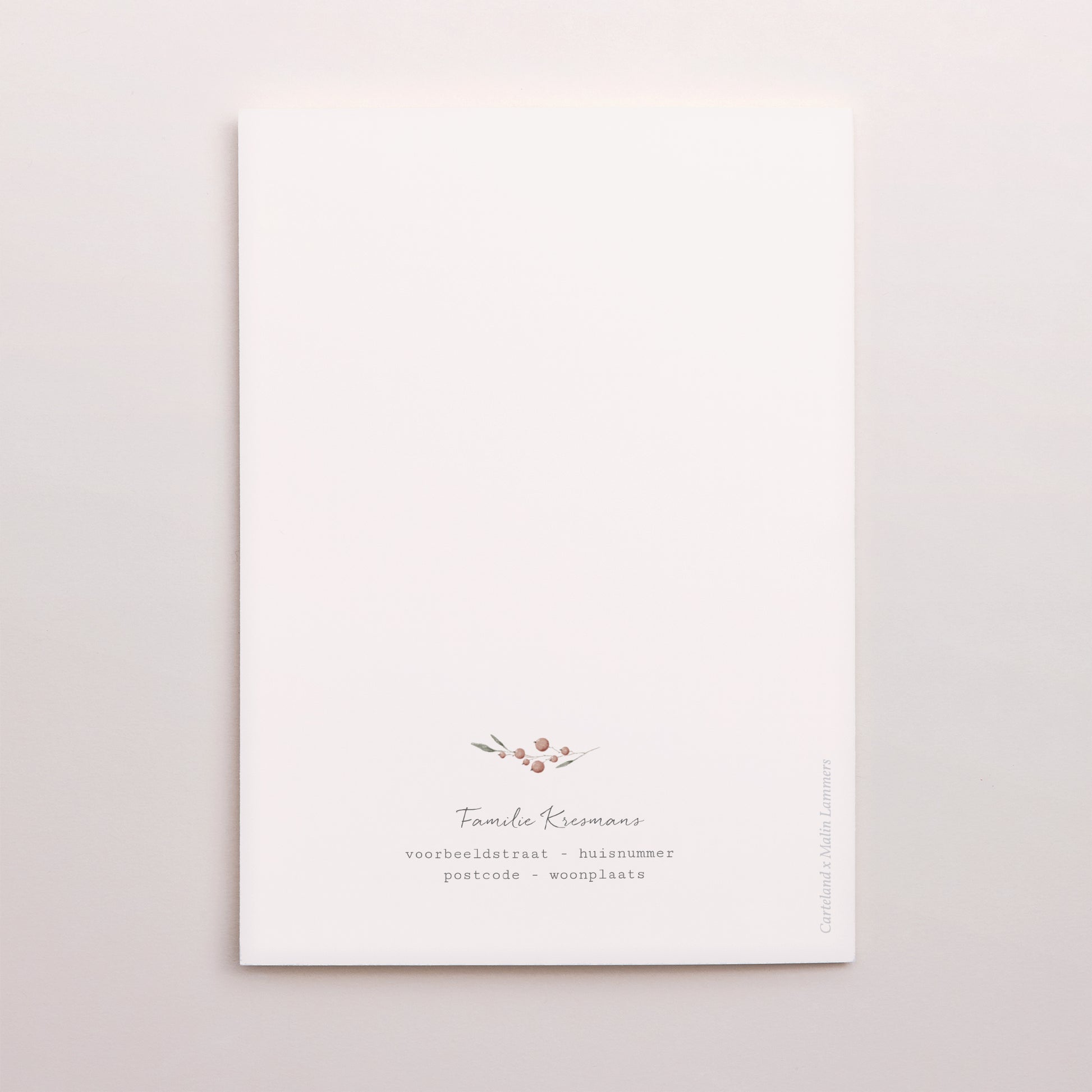 Kerstkaart Eindejaar Portret dubbele vouw Vintage geschenken foto N° 3