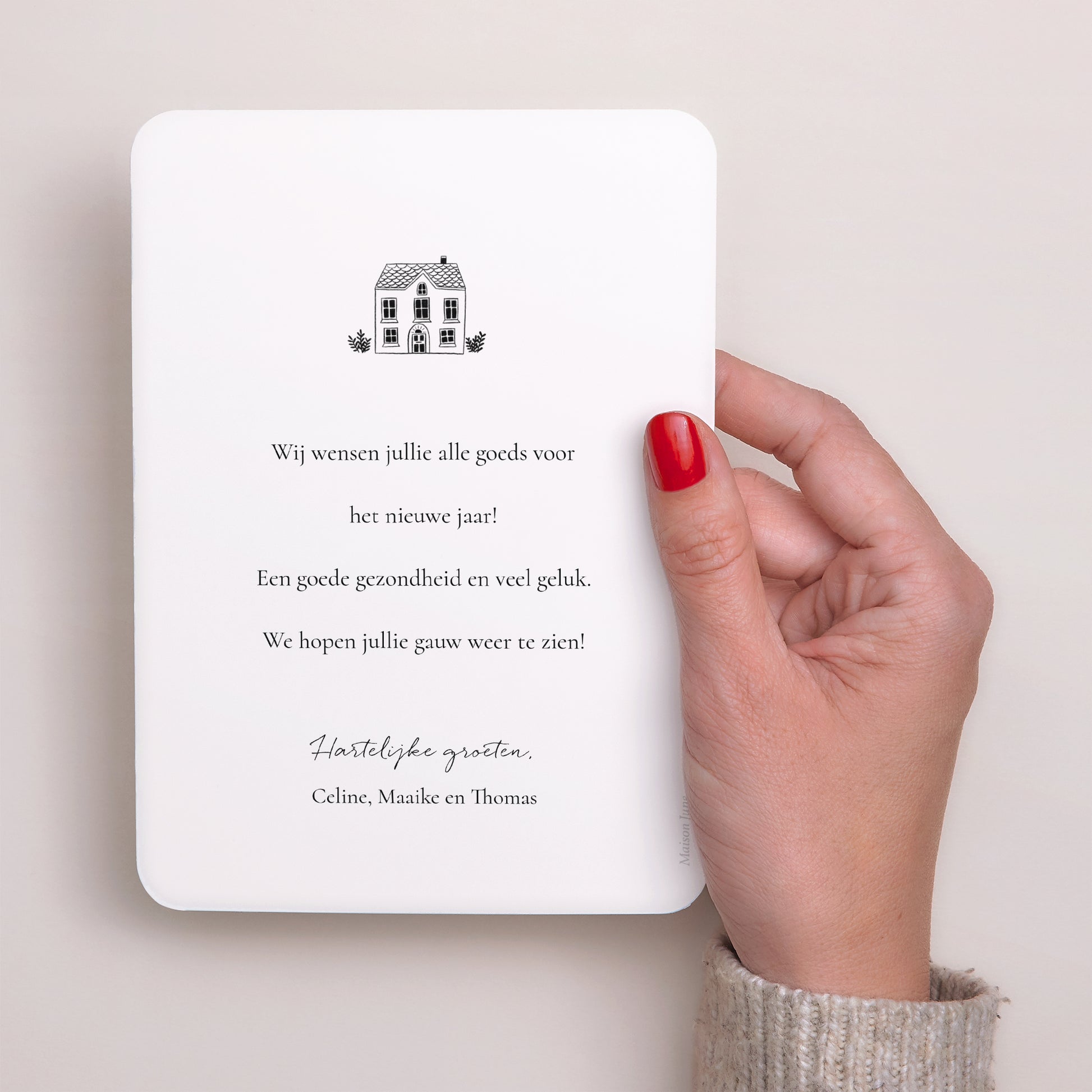 Kerstkaart Eindejaar Portret, afgeronde randen Zwart-wit illustraties foto N° 3