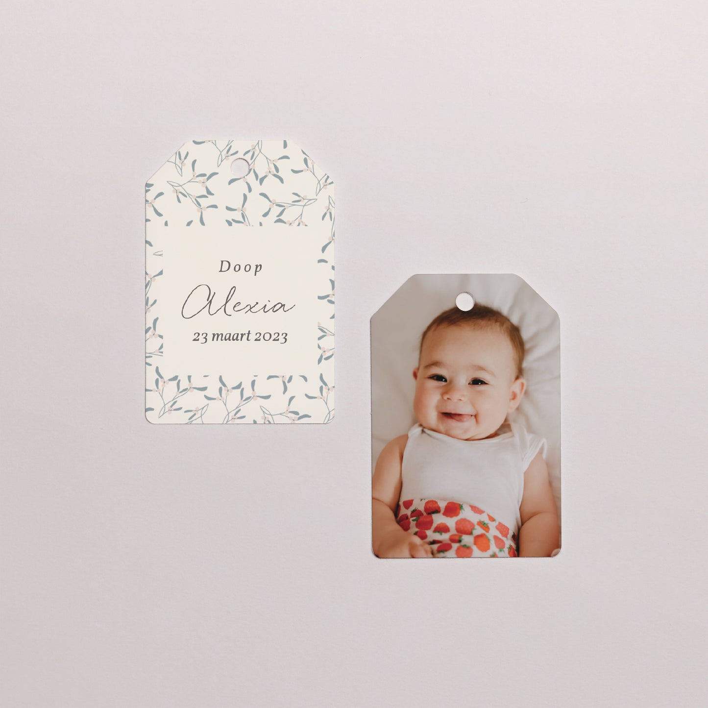 Cadeaulabel Doop Vlag Babykussen foto N° 1