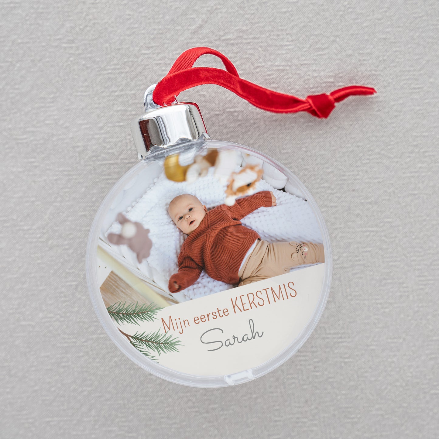 Kerstbal Eindejaar Ronde Kerstboomtakken foto N° 2