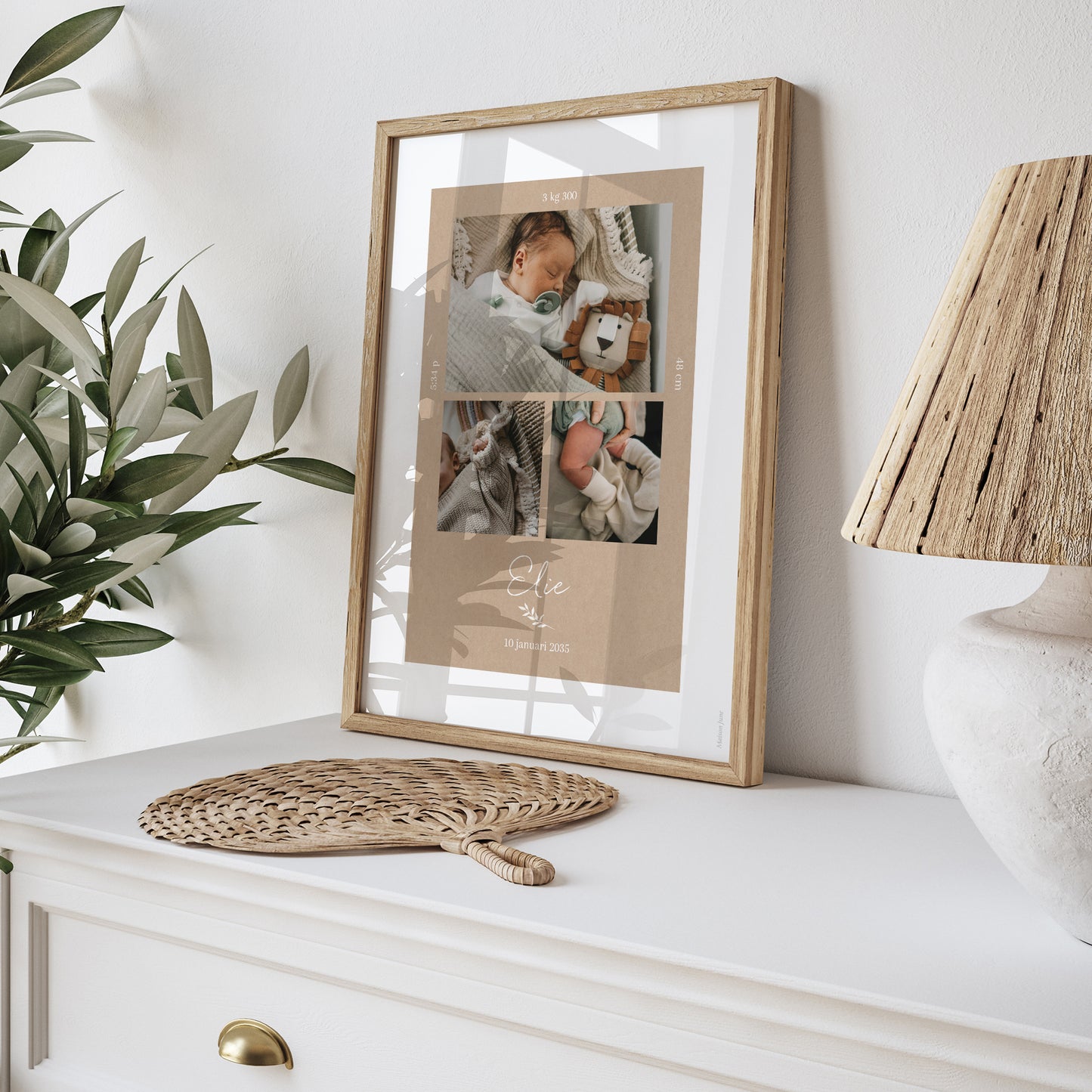 Poster Geboorte Portret Natuurlijk kraftportret foto N° 5