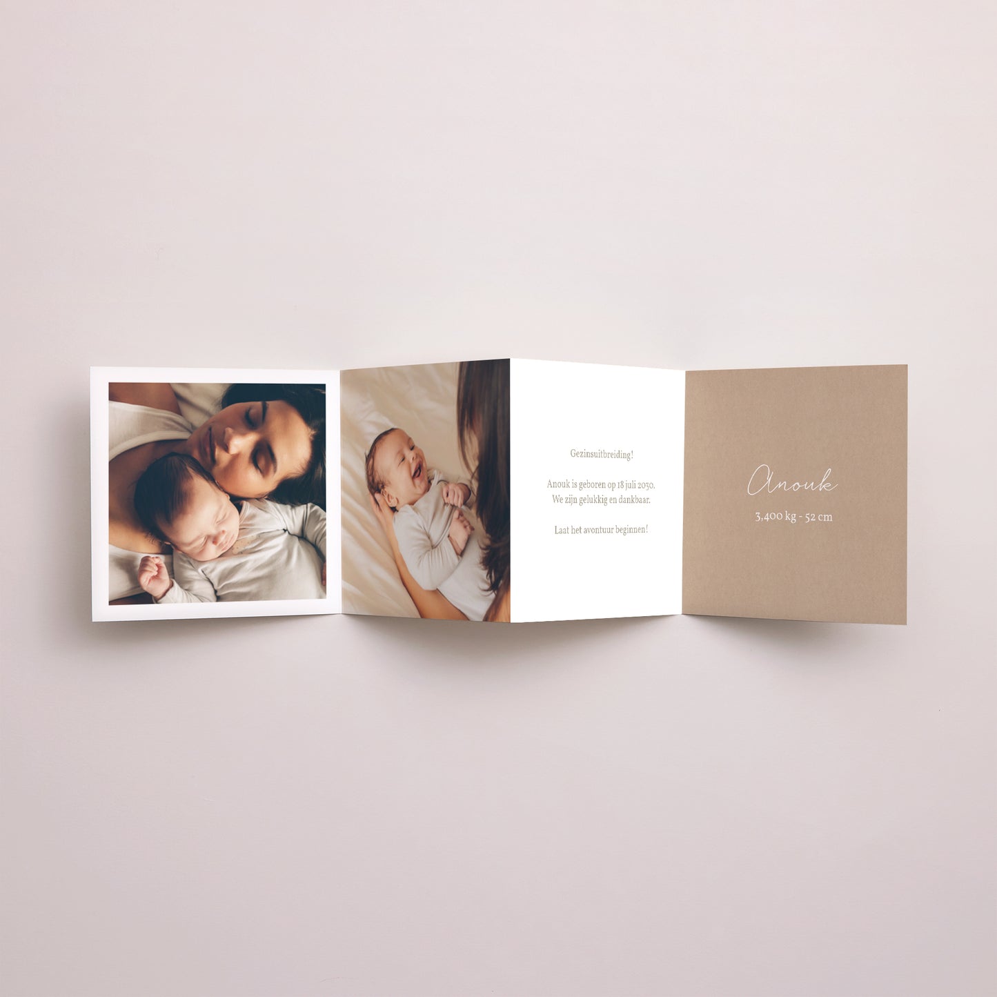 Uitnodigingskaart Geboorte Accordeon Kraftkrans foto N° 3