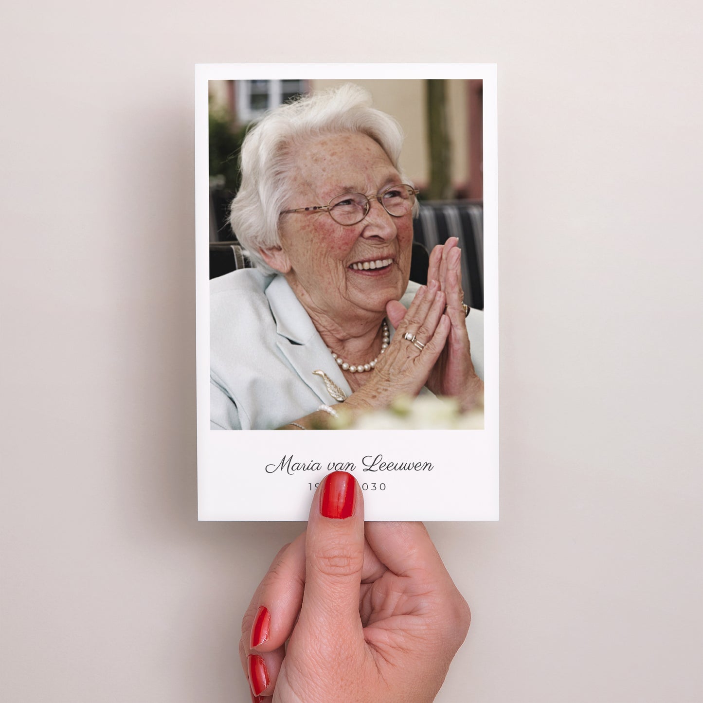 Bedankkaart Overlijden Portret Foto Eenvoudig foto N° 2