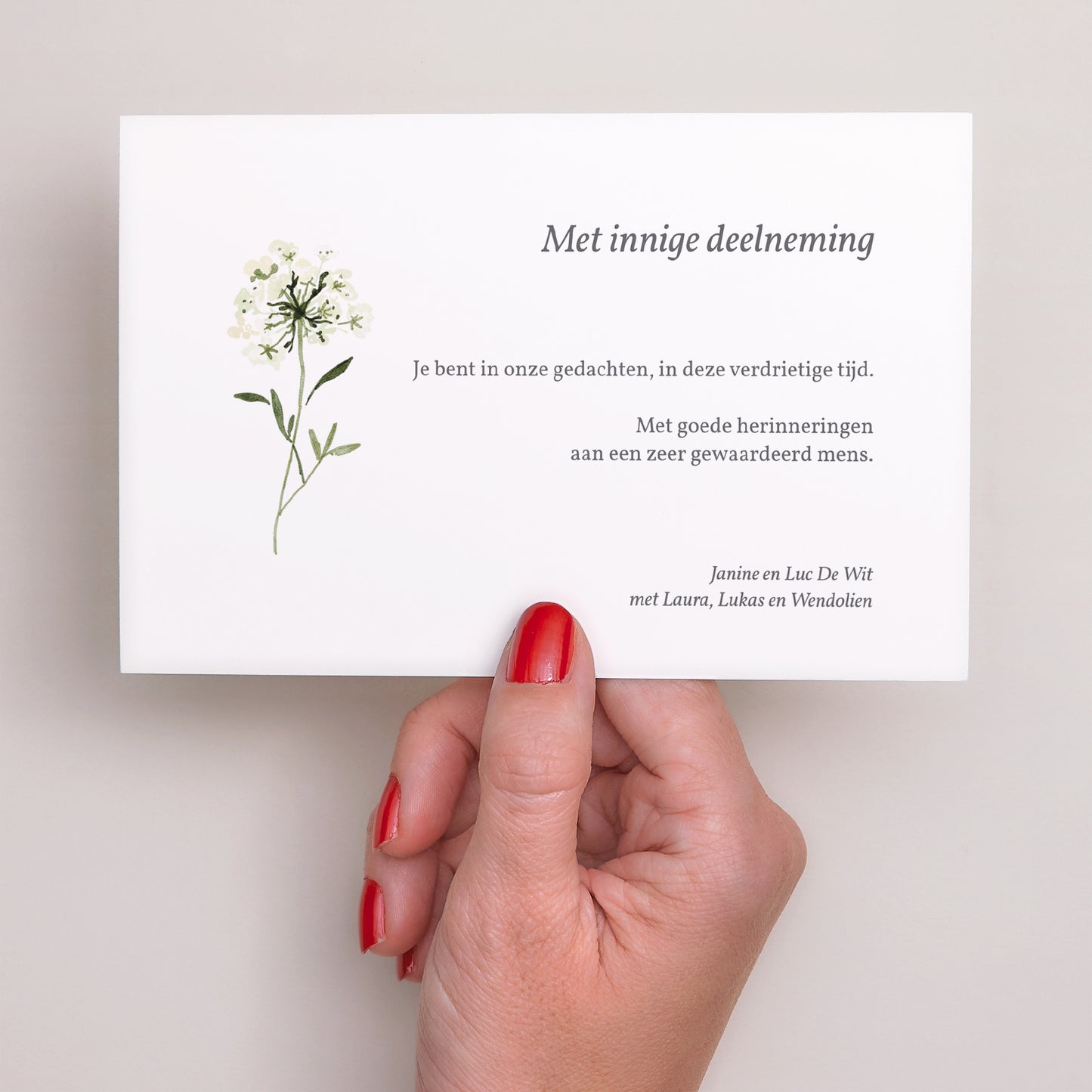 Condoleancekaart Overlijden Landschap Hortensia foto N° 3