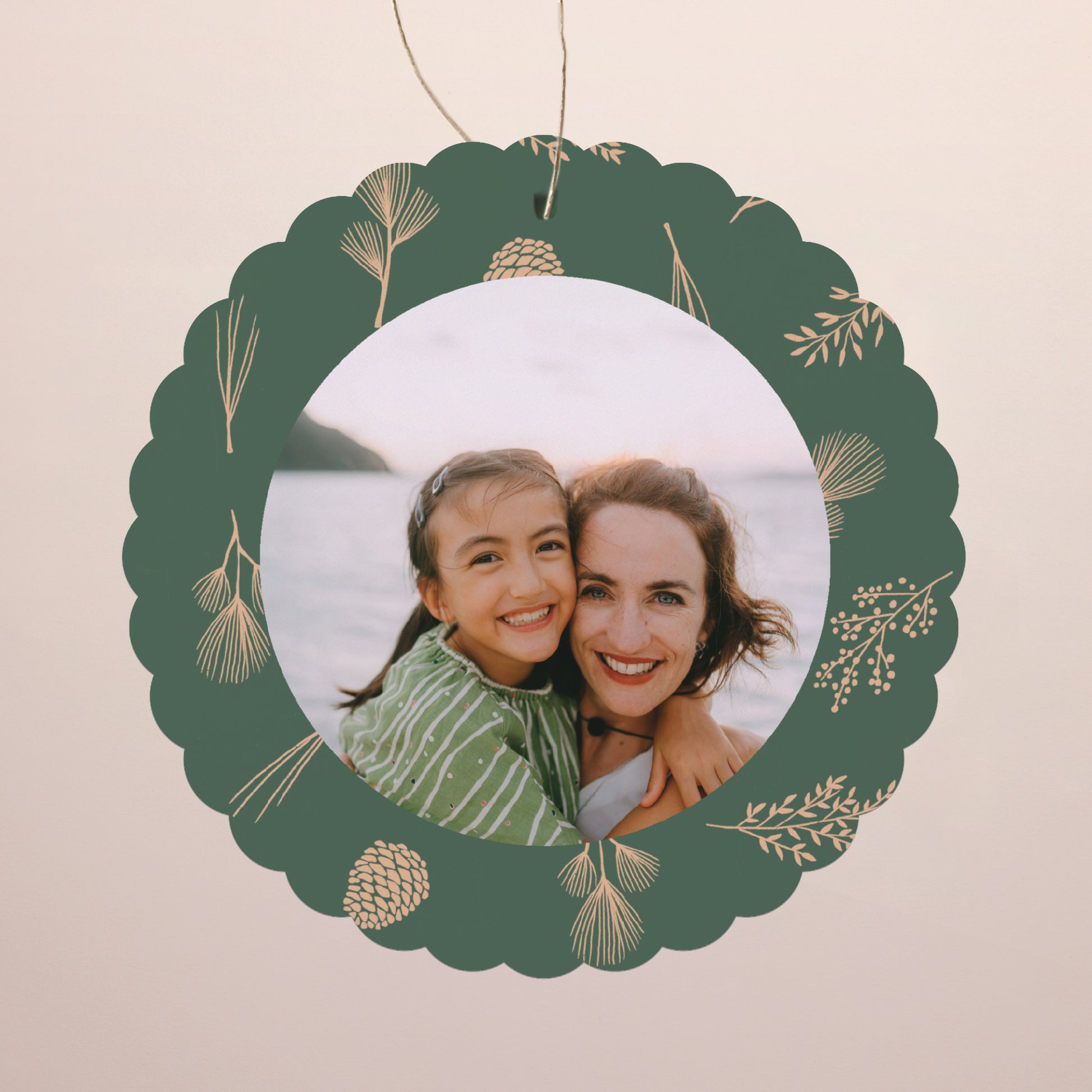 Kerstkaart Eindejaar Om op te hangen. Tedere kerst foto N° 1