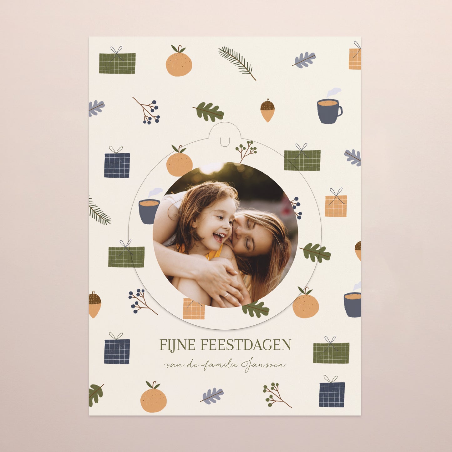 Wenskaart Eindejaar Aftrekbaar Kerstgeest II foto N° 2