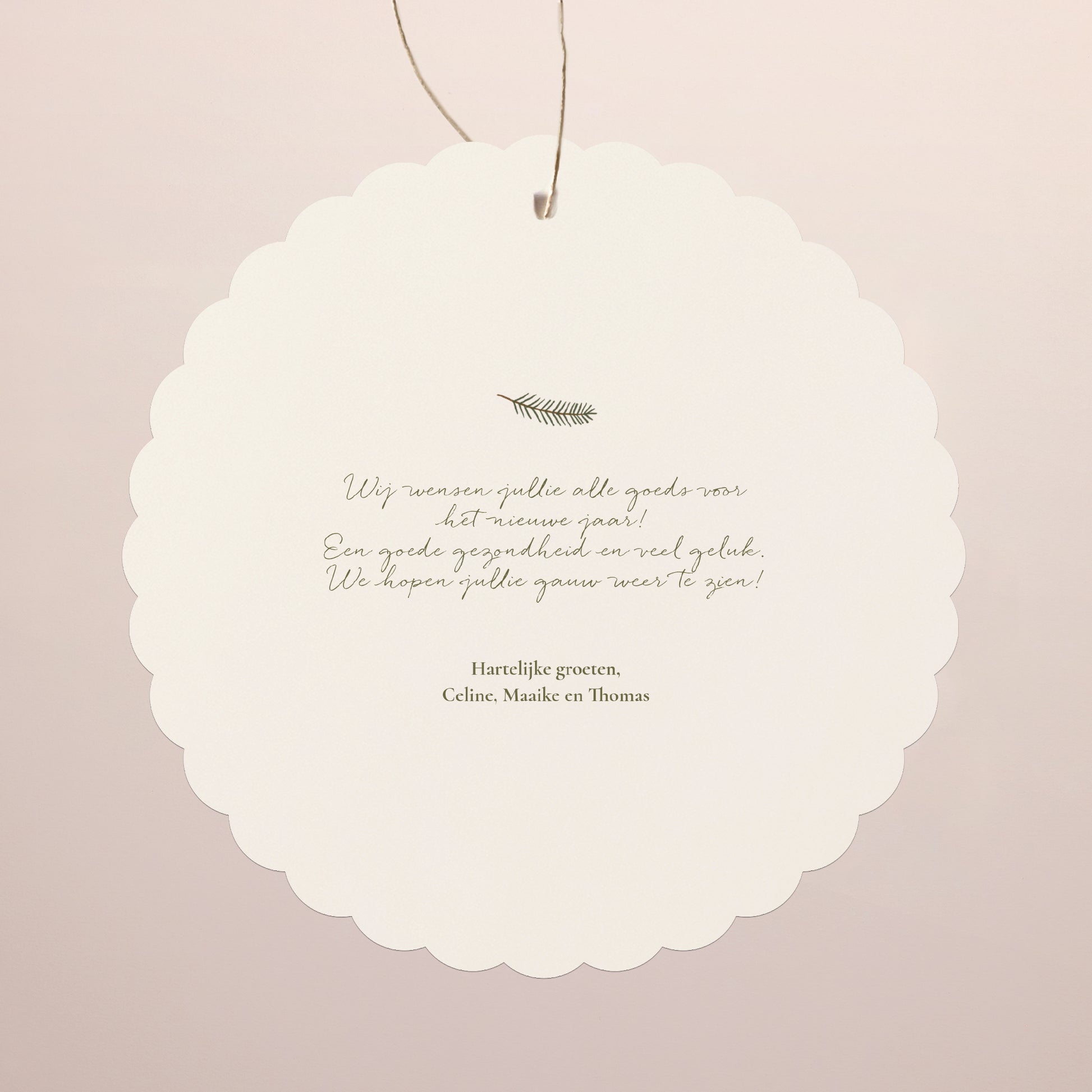 Kerstkaart Eindejaar Om op te hangen. Kerstgeest II foto N° 2