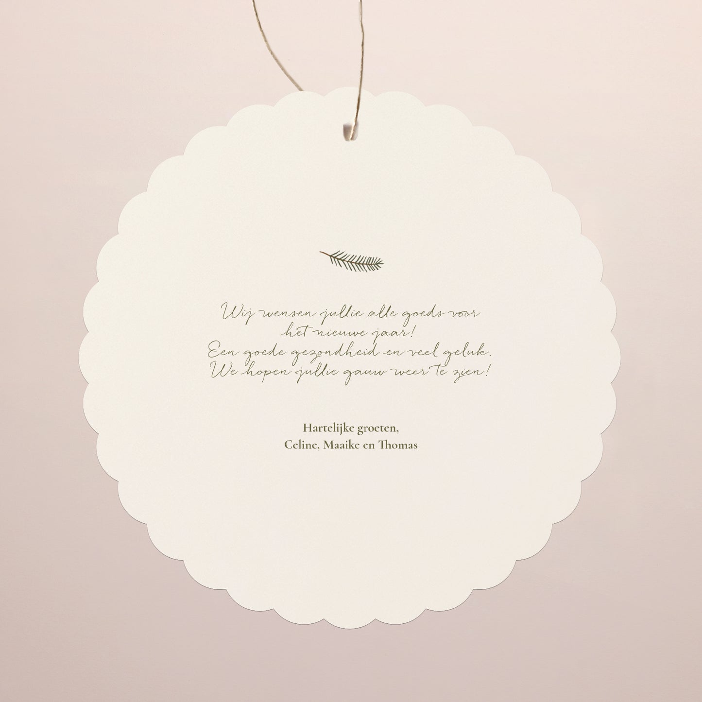 Wenskaart Eindejaar Om op te hangen. Kerstgeest II foto N° 2
