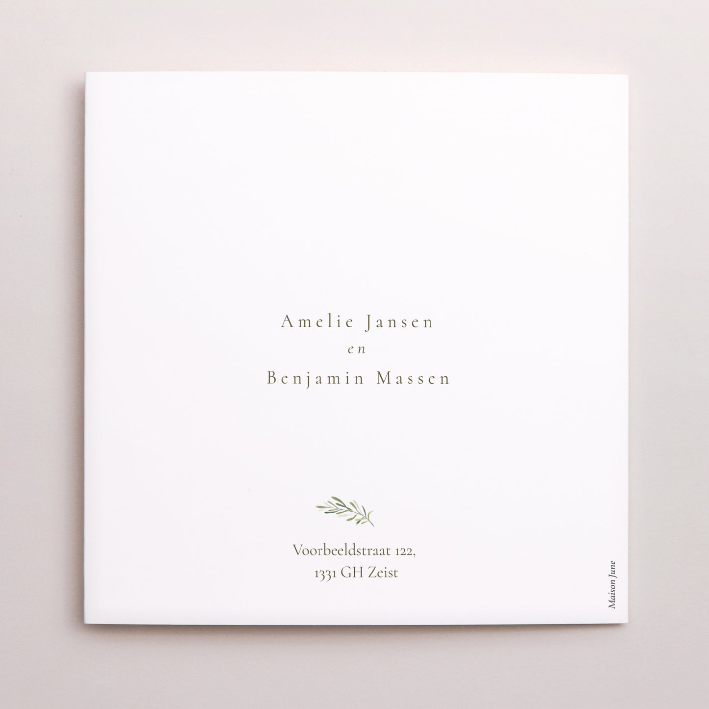 Uitnodigingskaart Huwelijk Drieluiks vensteropening Plantaardig, goudglitter foto N° 3