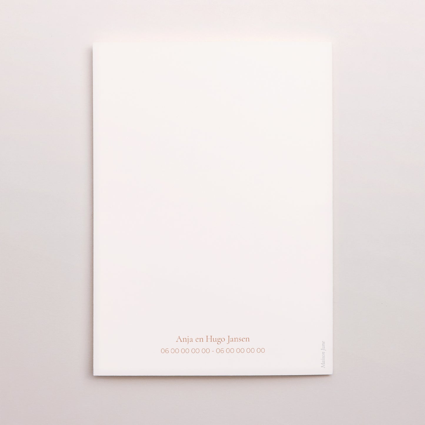 Bedankkaart Huwelijk Portret dubbele vouw pampa, frame buiten het midden foto N° 3