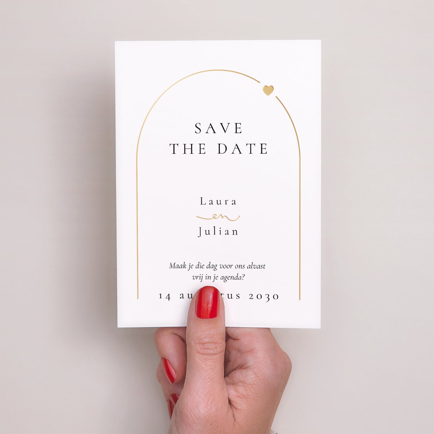 Save the date kaart Huwelijk Portret Oneindige liefde foto N° 2