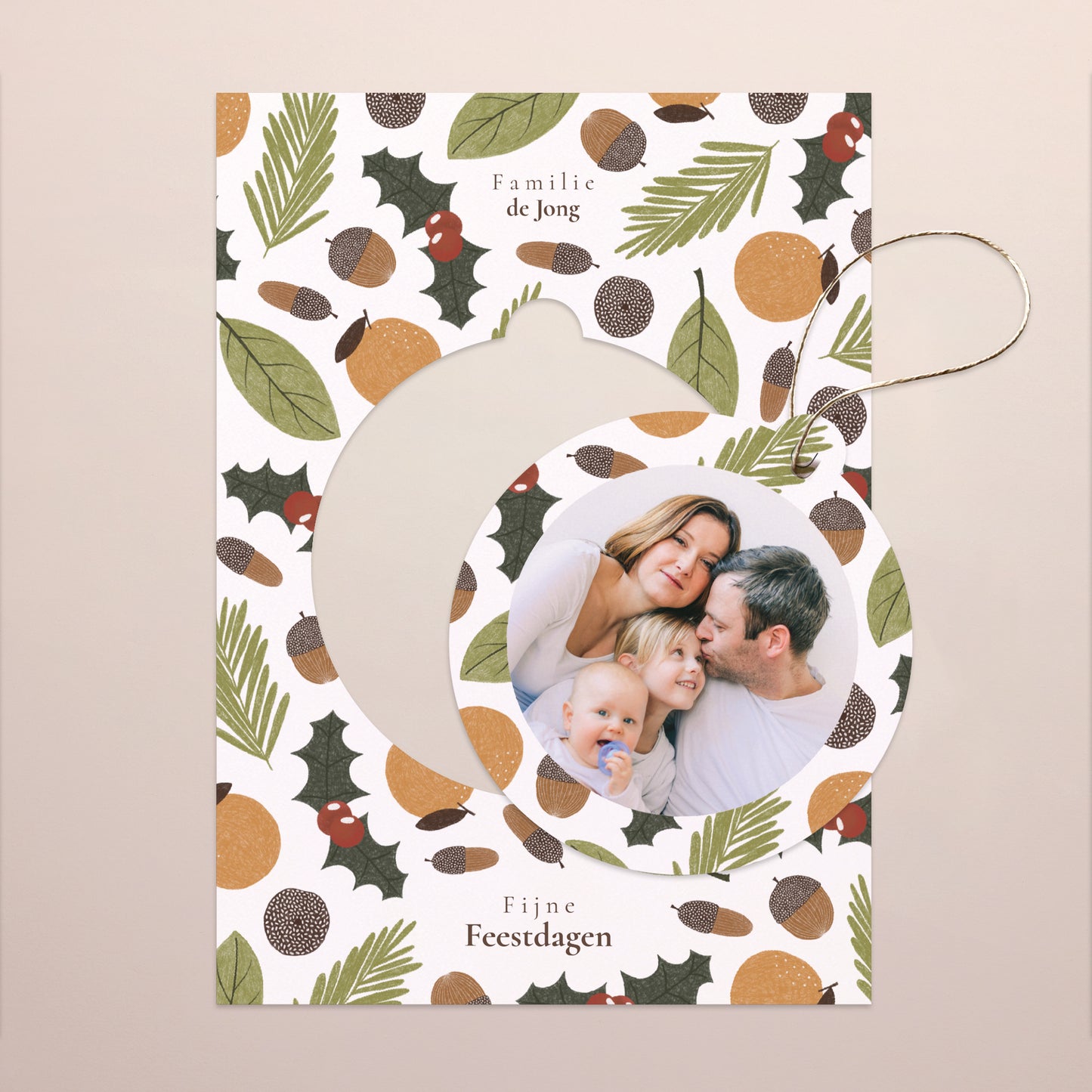 Kerstkaart Eindejaar Afneembaar Winterzonnewende foto N° 1