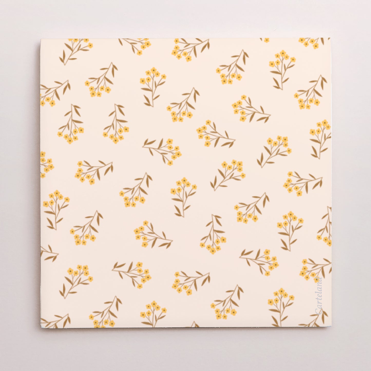 Bedankkaart Geboorte Dubbele vierkante vouwwaaier halvemaan. eekhoorn, bloemmotief foto N° 3