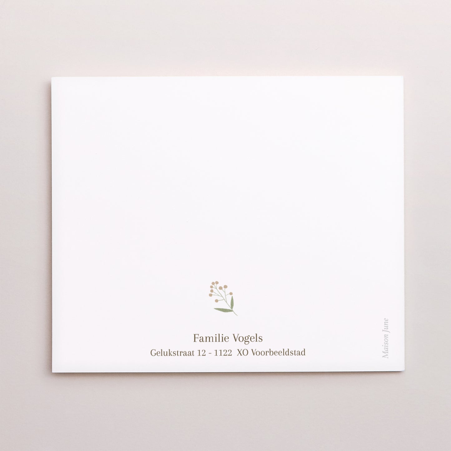 Bedankkaart Geboorte Twee asymmetrische panelen egel, bessenmotief foto N° 3