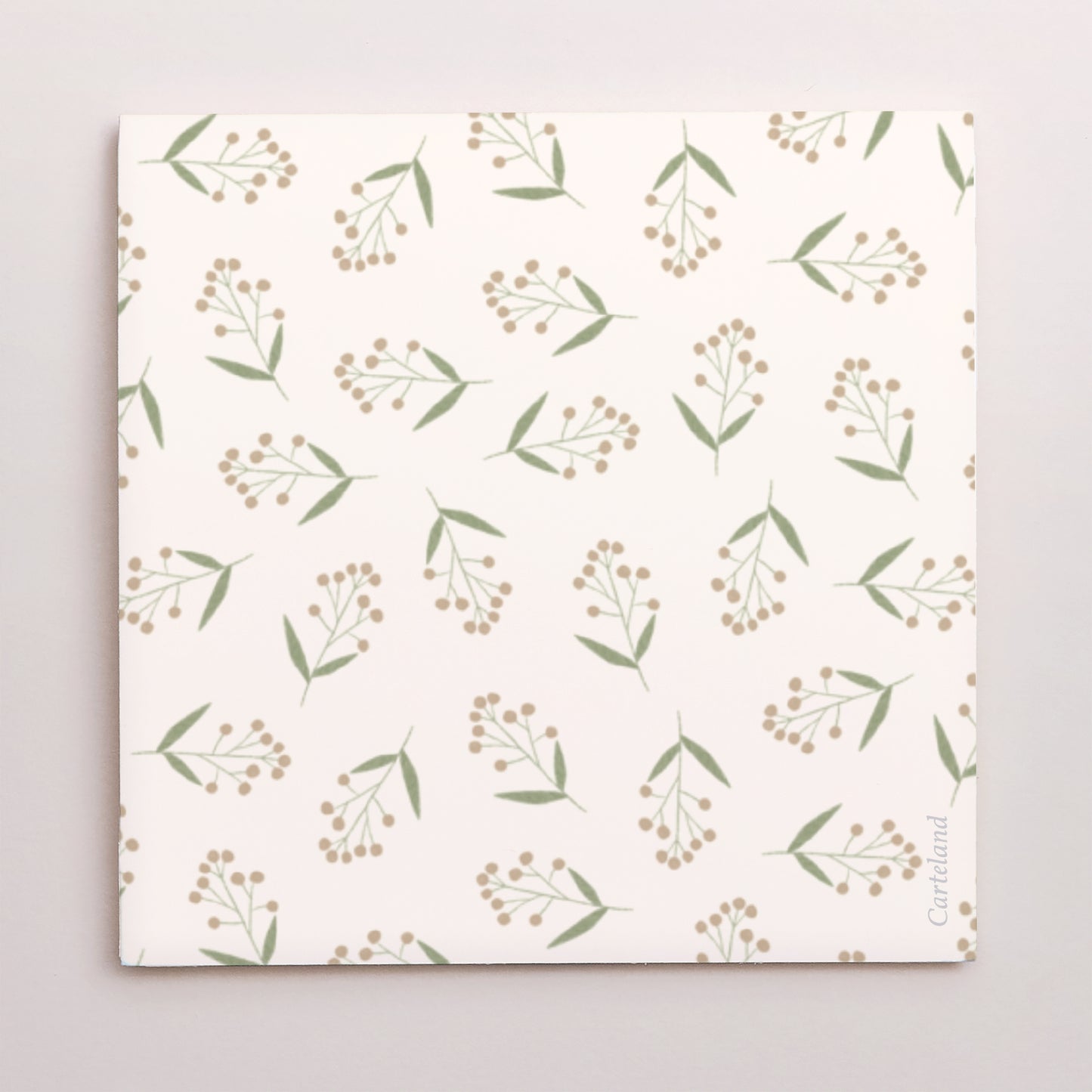 Bedankkaart Geboorte Dubbele vierkante vouwwaaier halvemaan. egel, bessenmotief foto N° 3