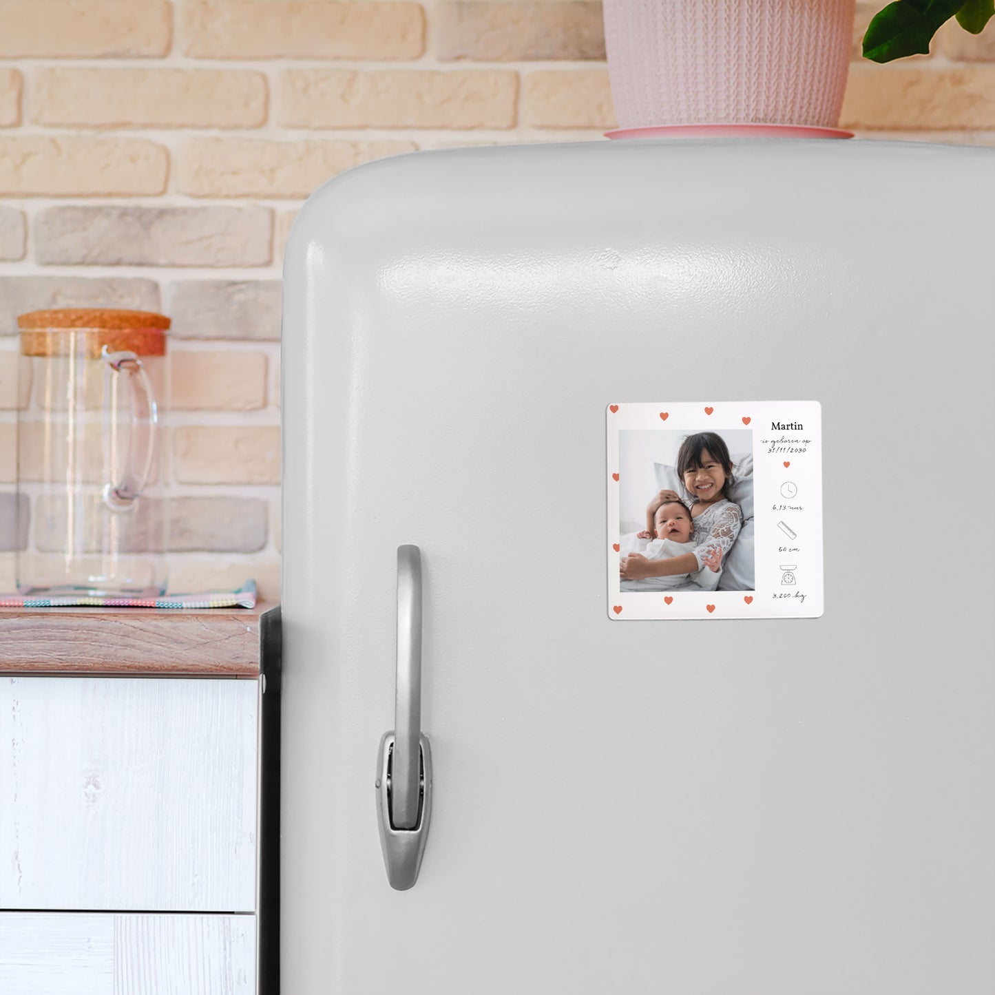 Uitnodigingskaart Geboorte Set van 9, magnetisch. Atout Coeur foto N° 4