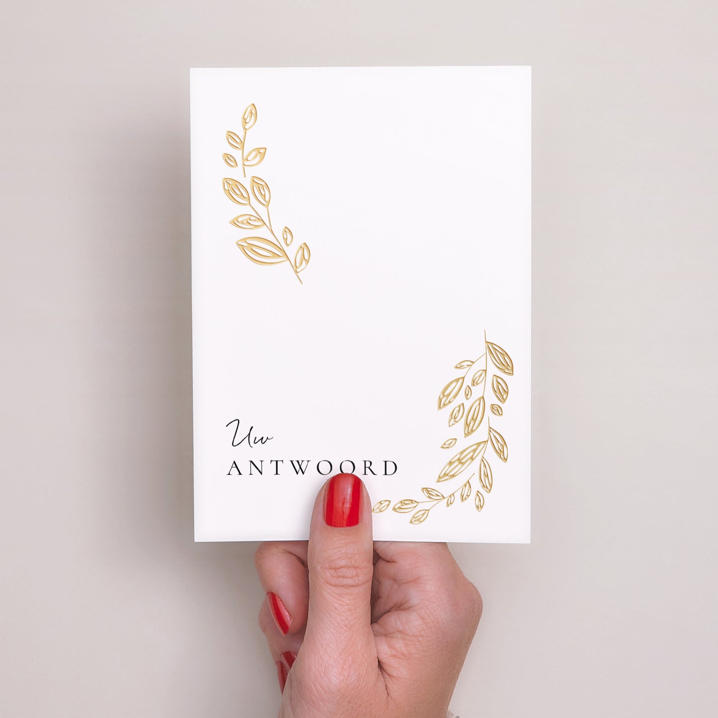 RSVP kaart Huwelijk Portret Plant Ark foto N° 2