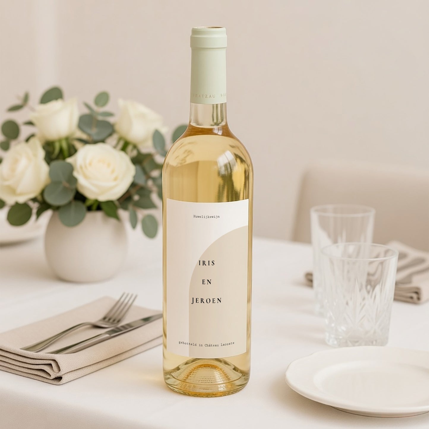 Flesetiket Huwelijk Portret Foto foto N° 2