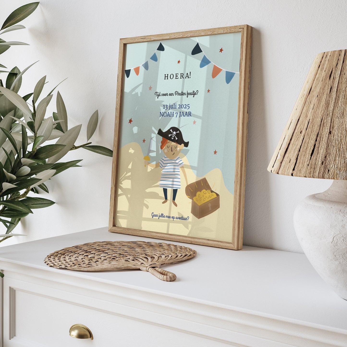 Poster Kinderfeestje of Kinderverjaardag Portret Kleine piraat foto N° 4