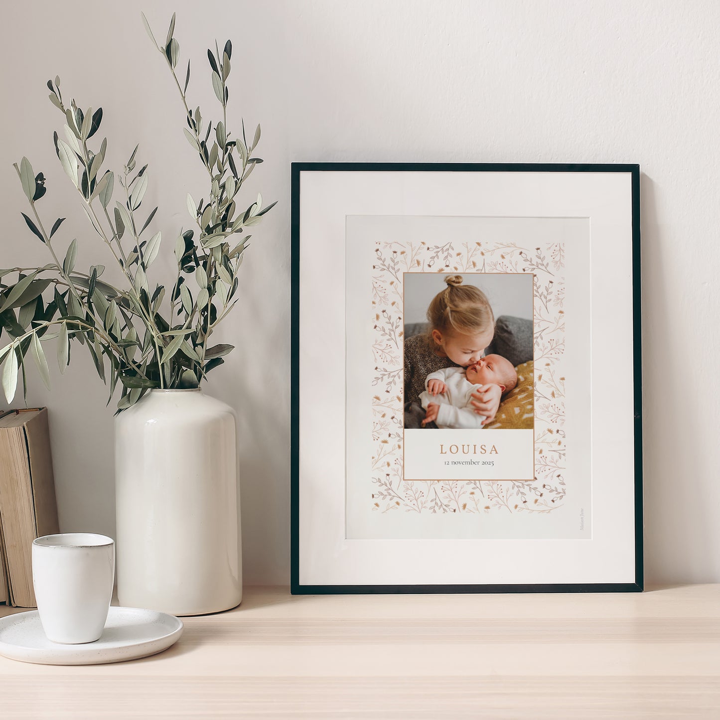Poster Geboorte Portret Herfstvrijheid foto N° 1