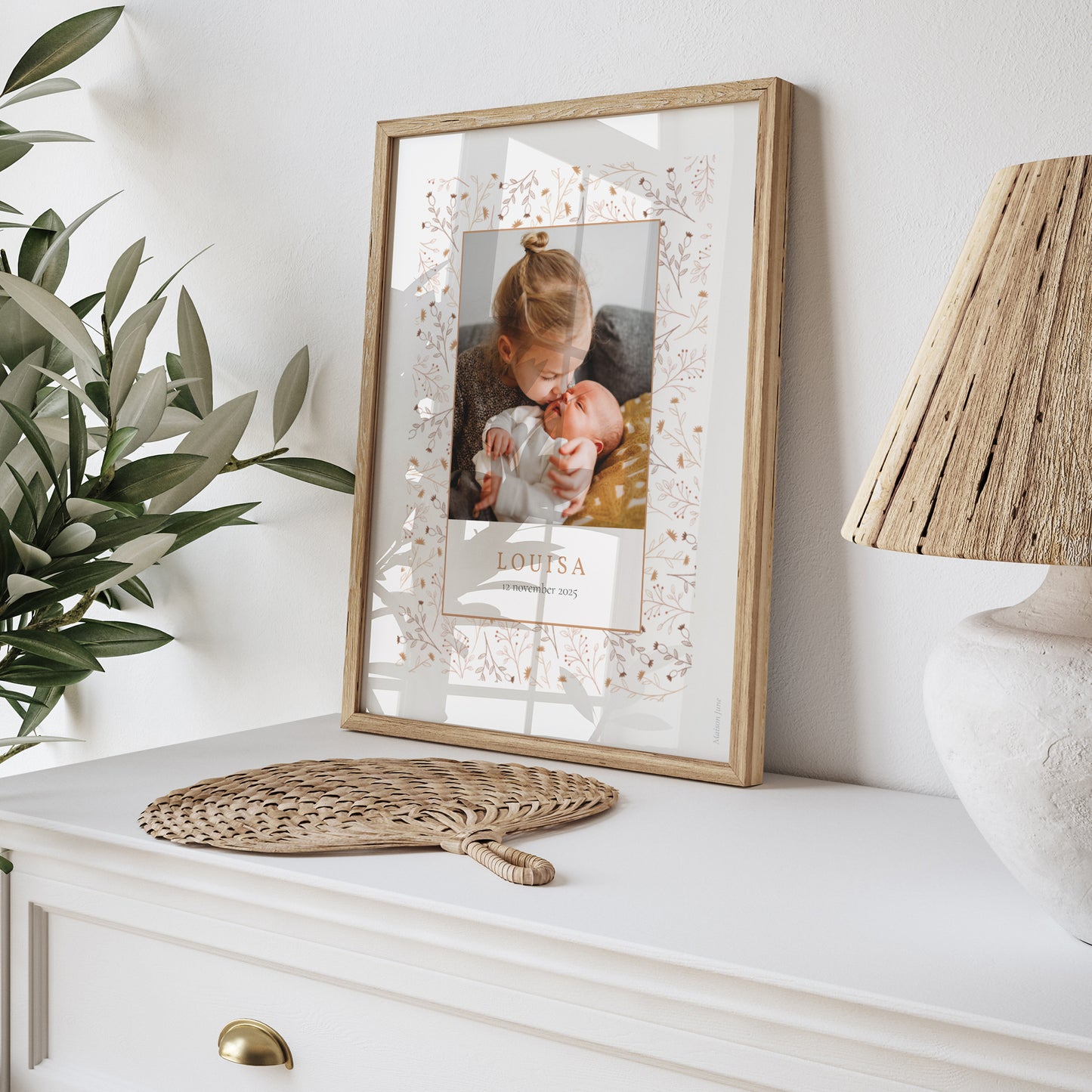 Poster Geboorte Portret Herfstvrijheid foto N° 5