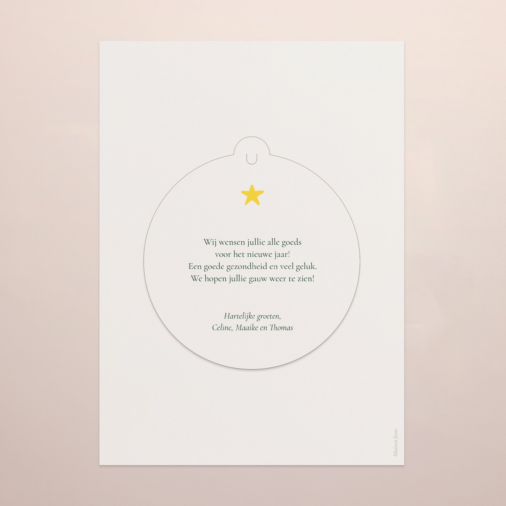 Kerstkaart Eindejaar Afneembaar De skiër foto N° 3