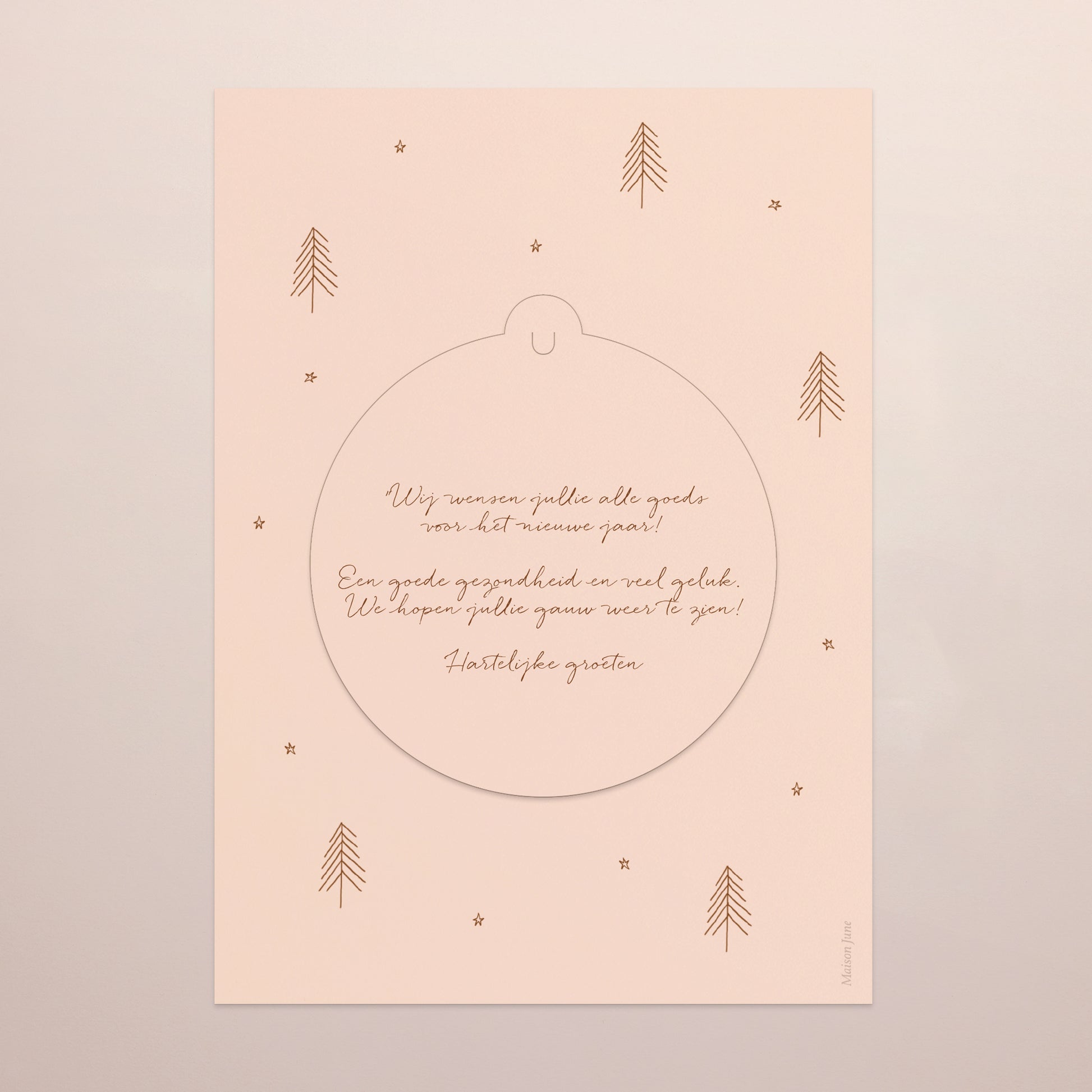 Kerstkaart Eindejaar Afneembaar Winterhuizen foto N° 3