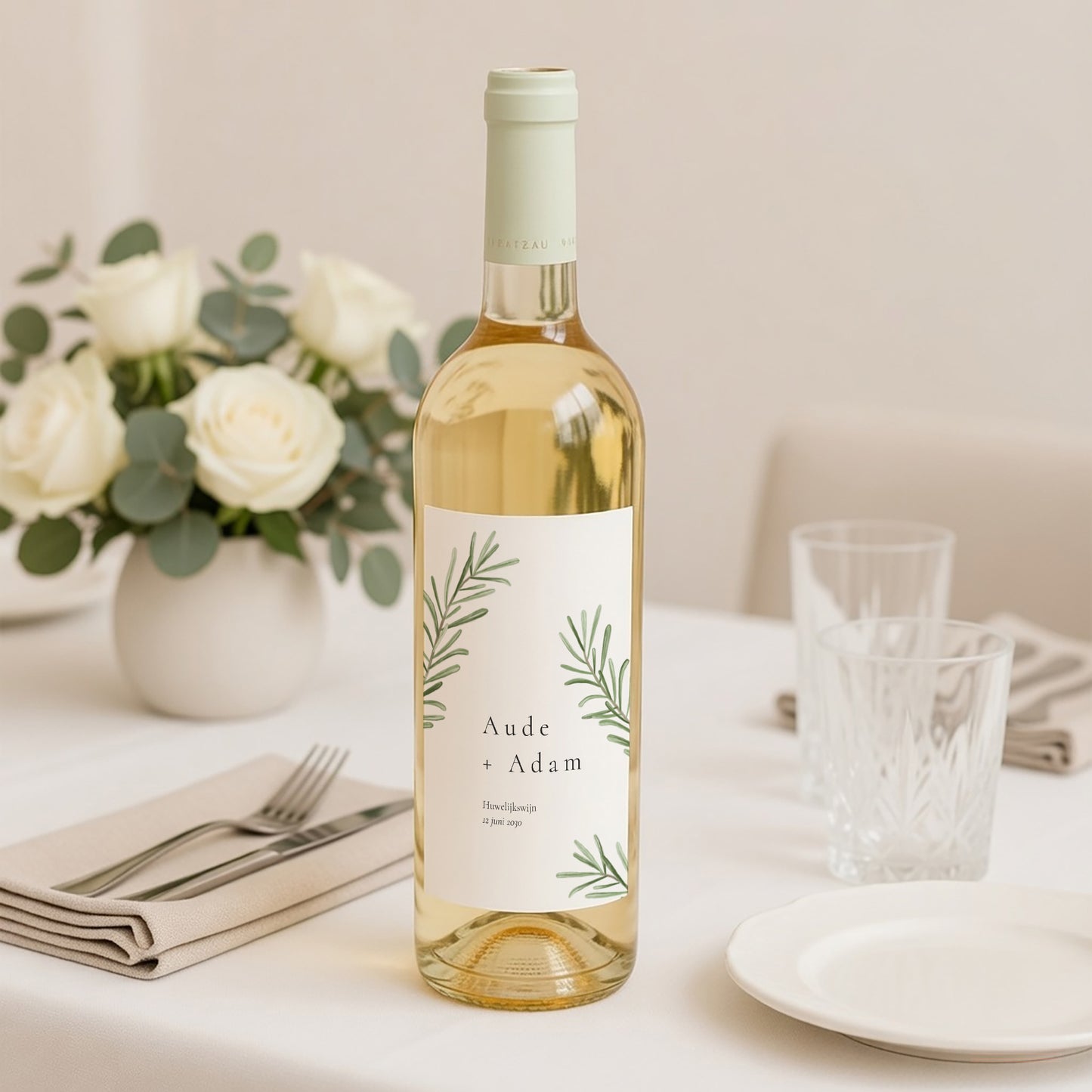 Flesetiket Huwelijk Portret Rozemarijn uit de Provence foto N° 2