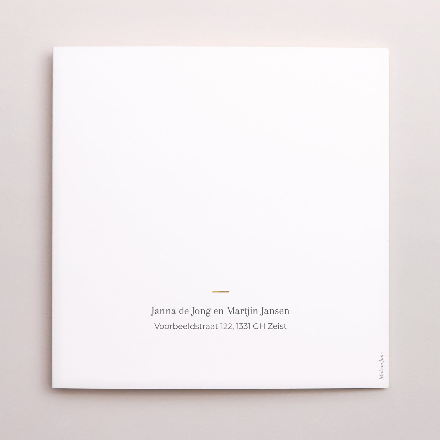 Uitnodigingskaart Huwelijk Dubbel vierluik Gouden zoetheid foto N° 3