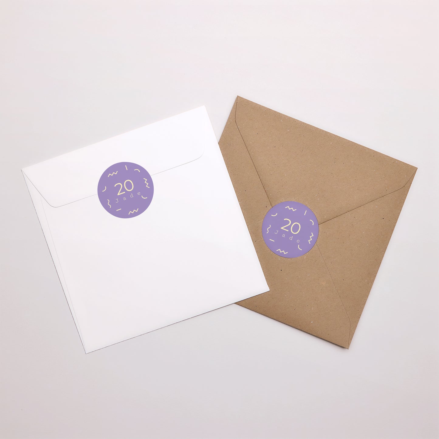 Sticker Verjaardag Volwassene Cirkel Gouden Confetti foto N° 3