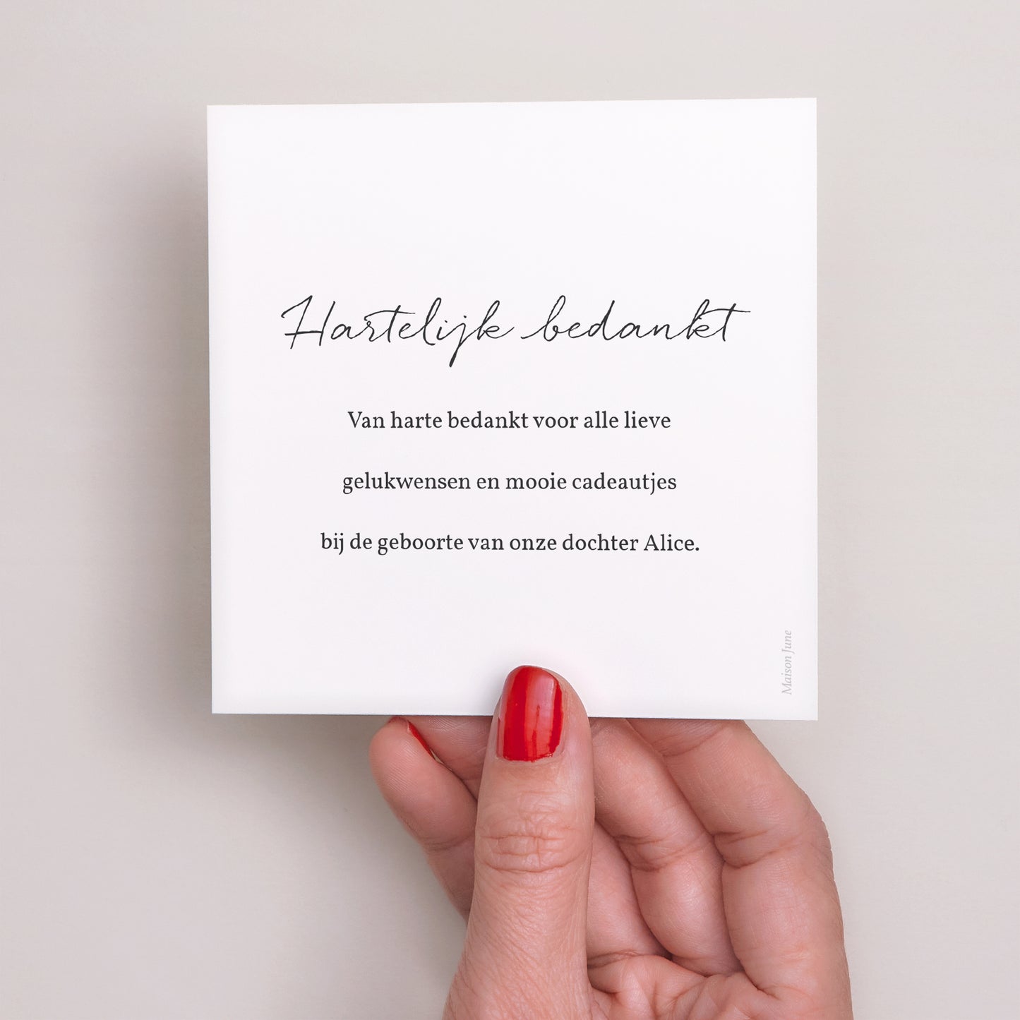 Bedankkaart Geboorte Vierkant Er waren eens zeedieren foto N° 3