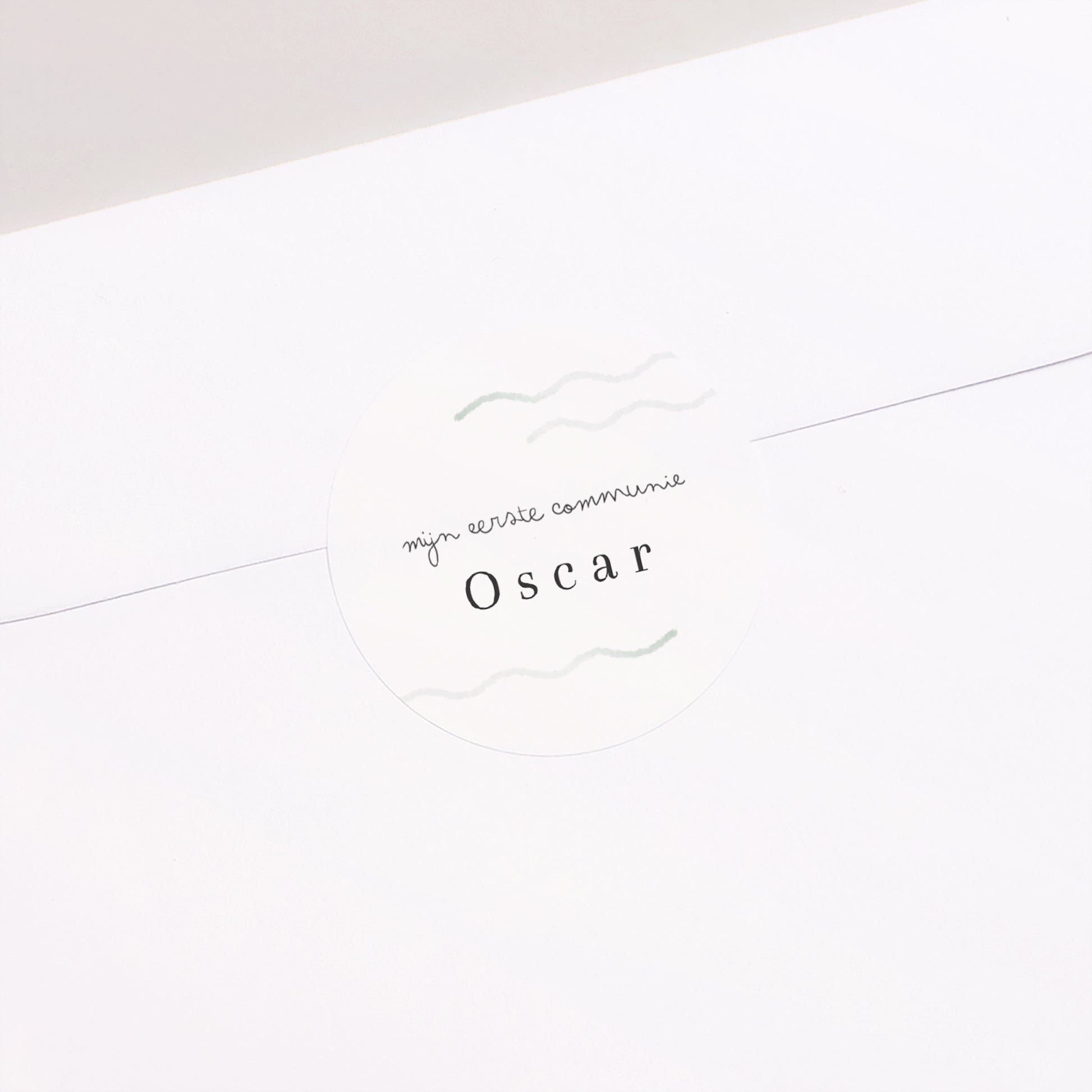 Sticker Communie Cirkel Golvende boog, groen foto N° 1