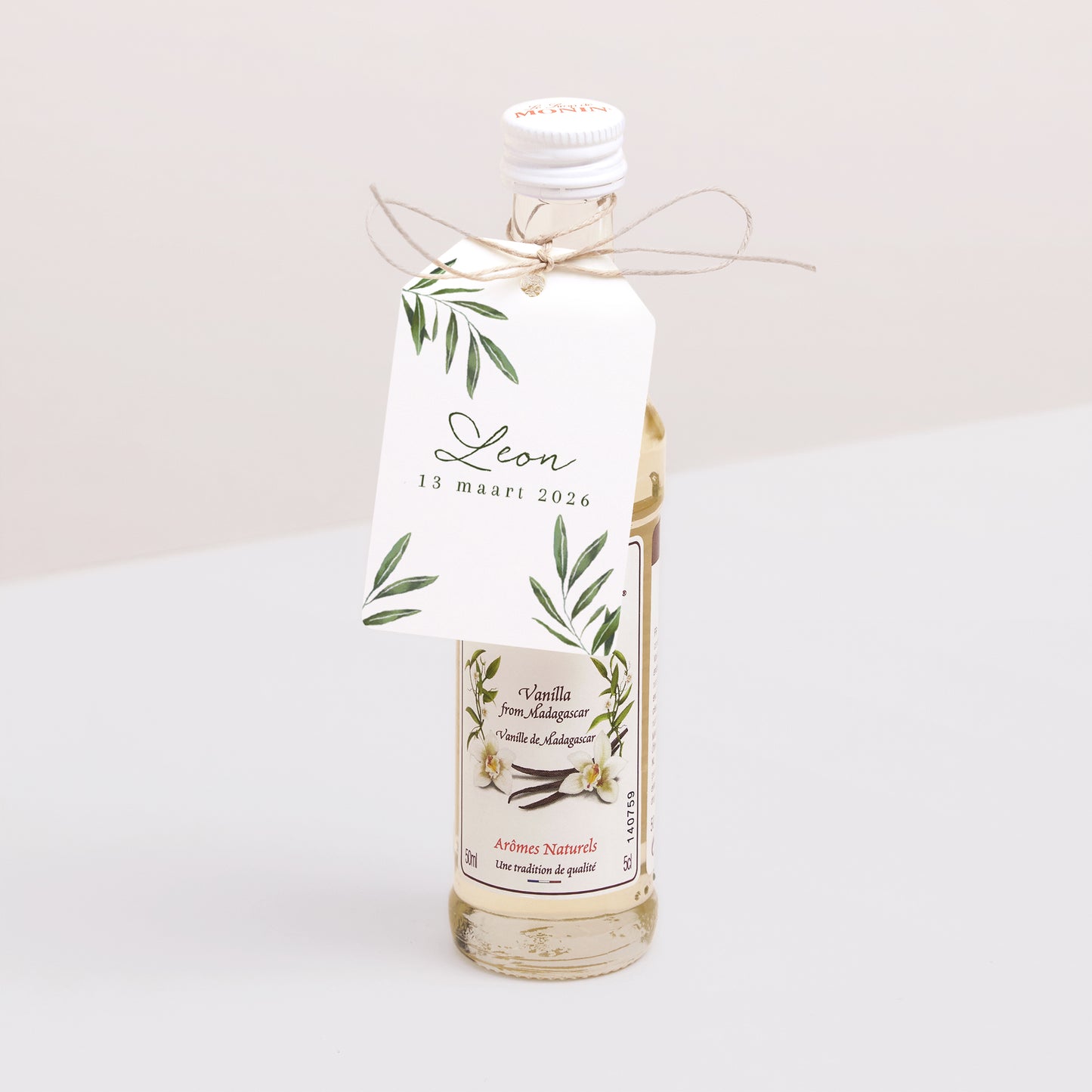 Cadeaulabel Communie Vlag Gezegende palm foto N° 3