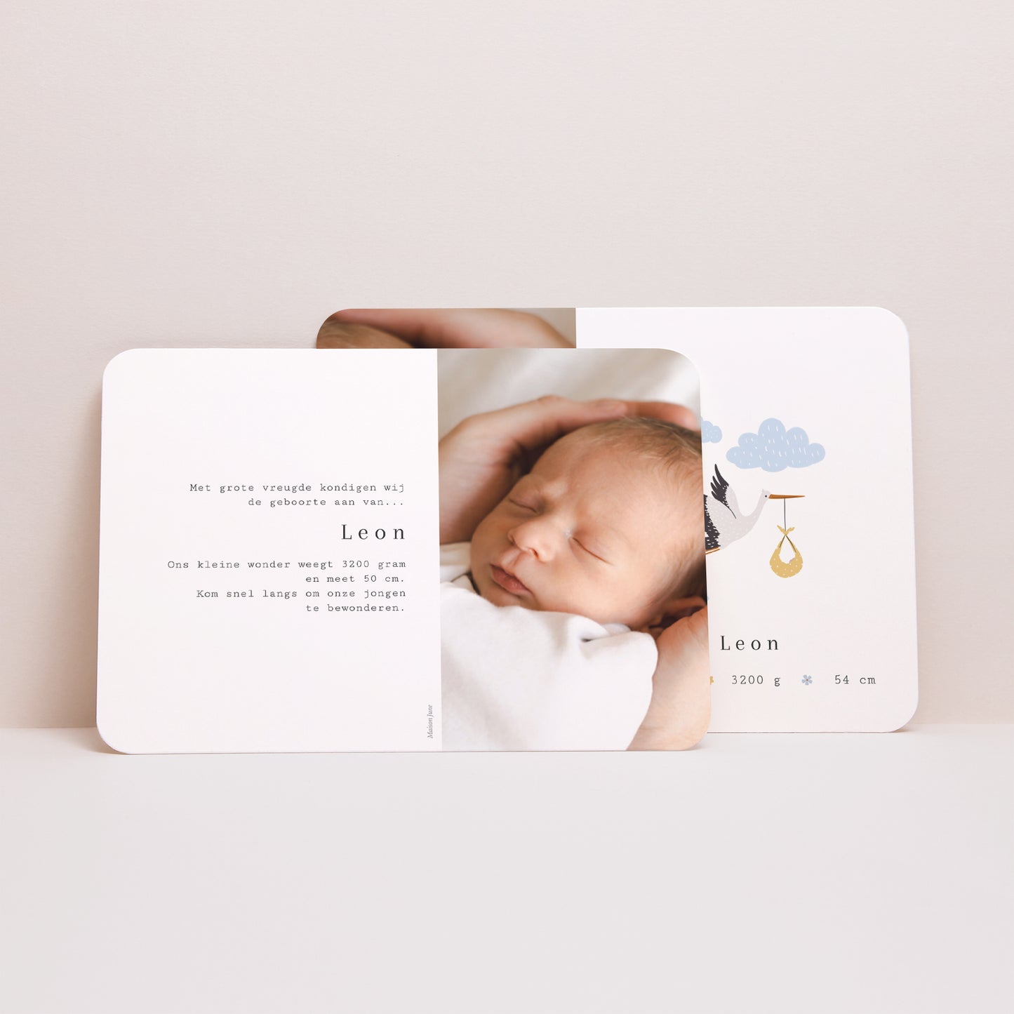 Uitnodigingskaart Geboorte Landschap, afgeronde randen foto N° 3