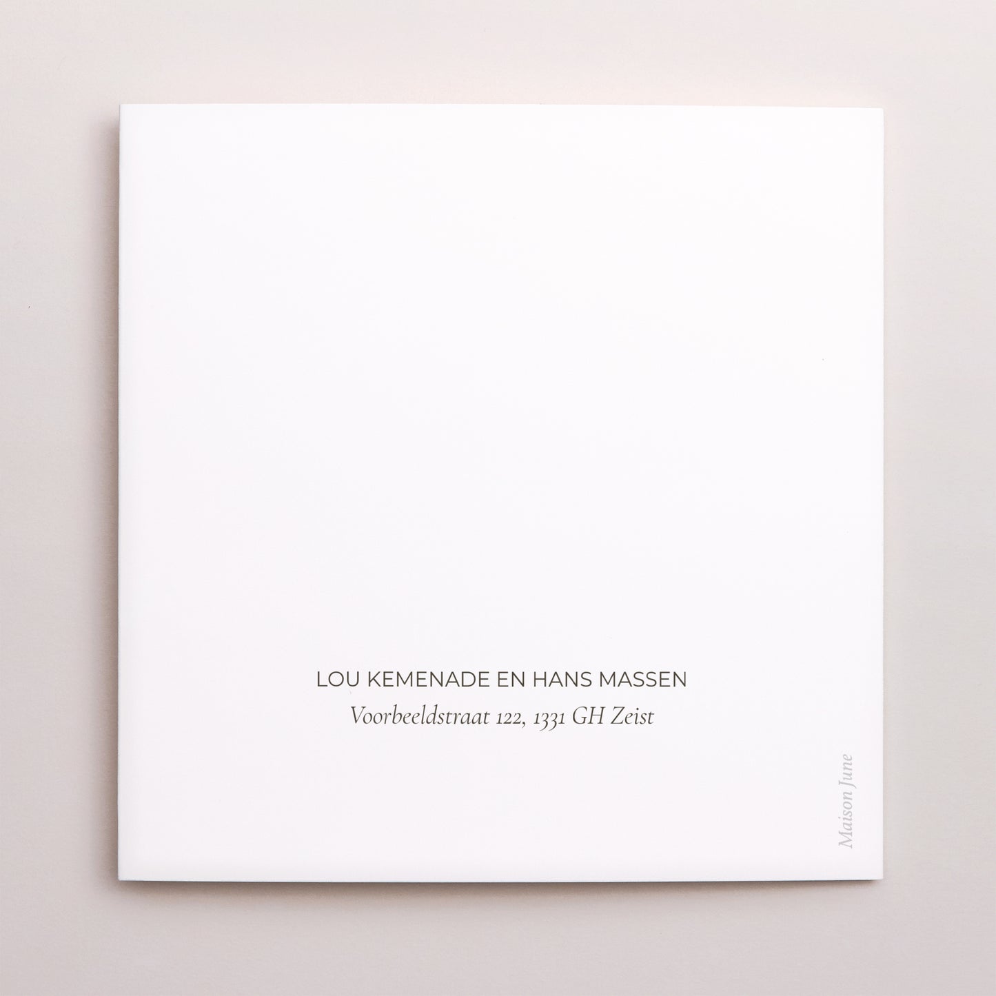 Bedankkaart Huwelijk Asymmetrisch triptiek foto N° 3