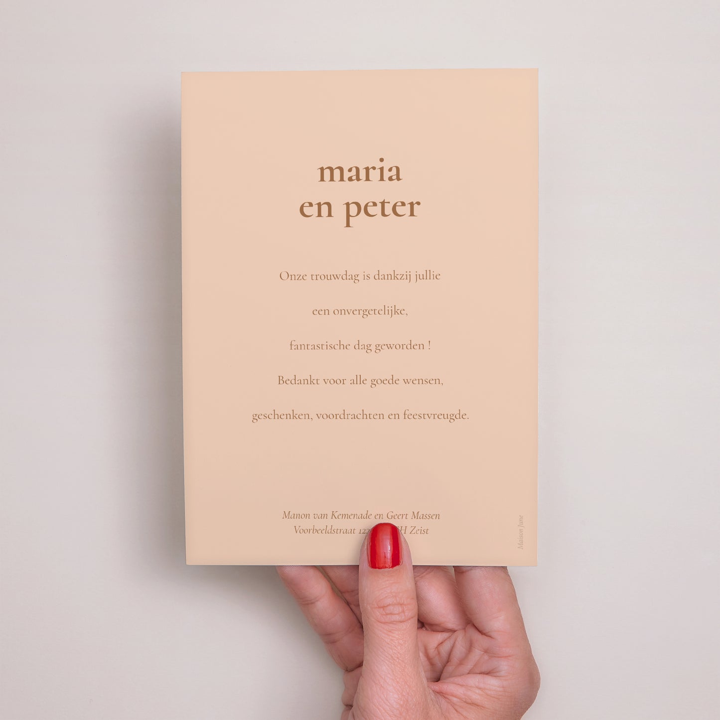 Bedankkaart Huwelijk foto N° 3