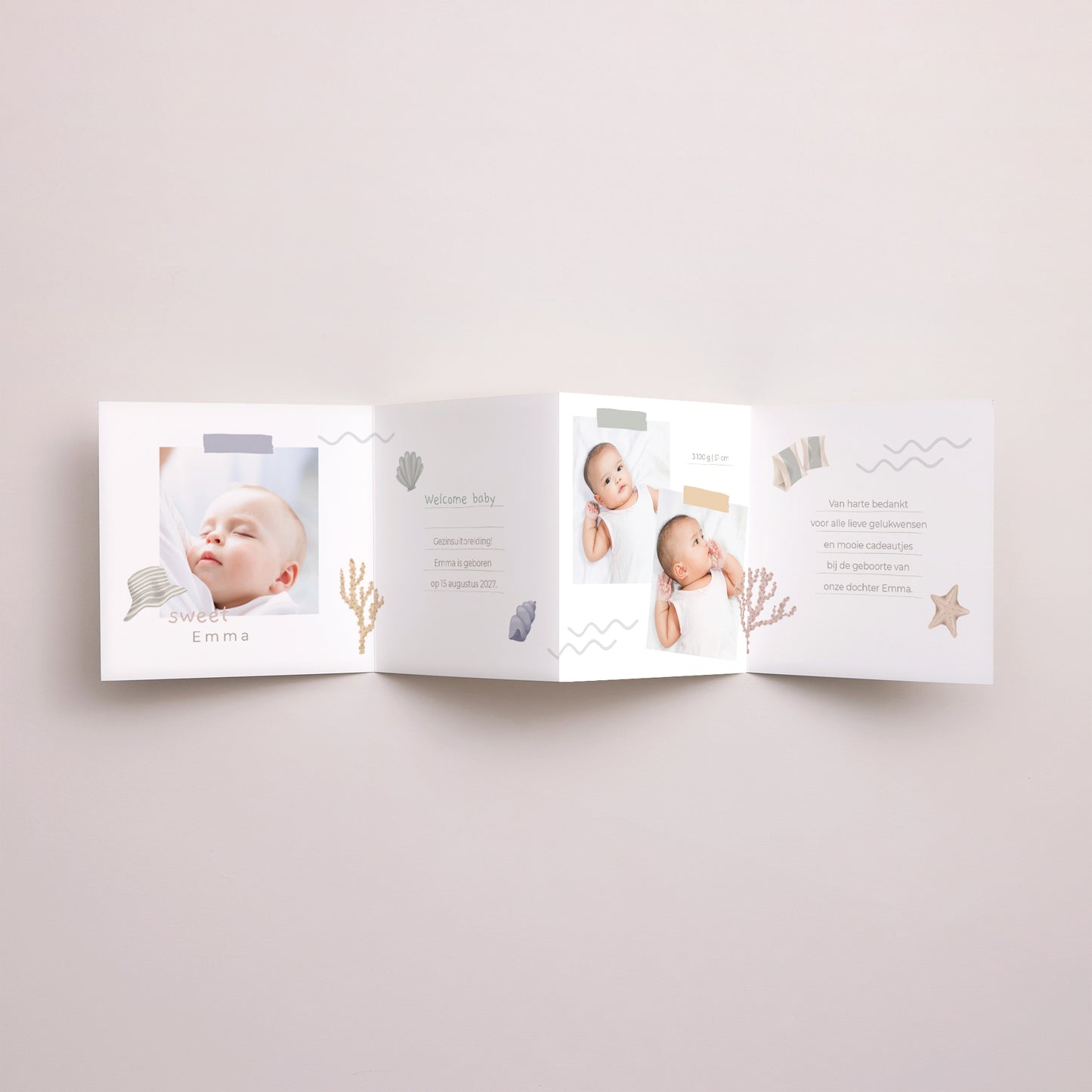 Uitnodigingskaart Geboorte Accordeon foto N° 3