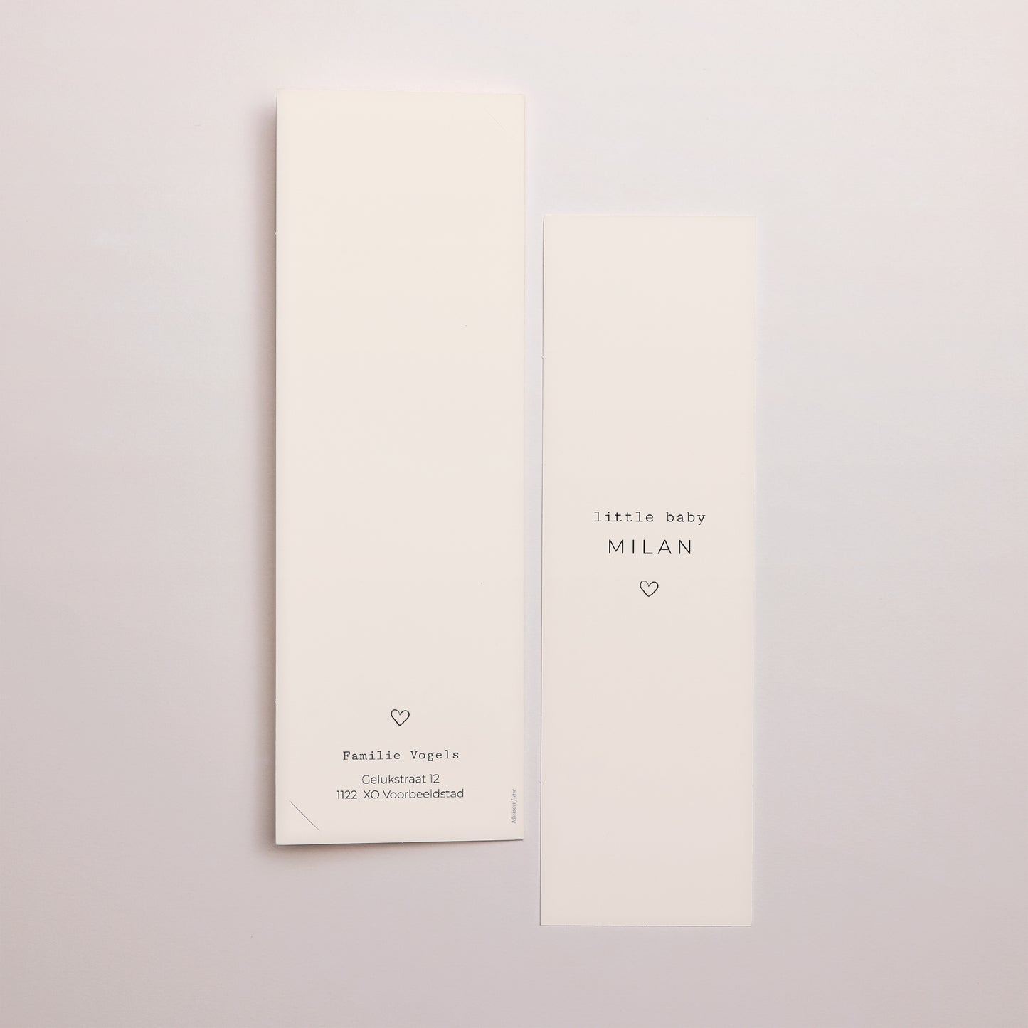 Uitnodigingskaart Geboorte Fotocabine bladwijzer Bullet journal Herbarium foto N° 3