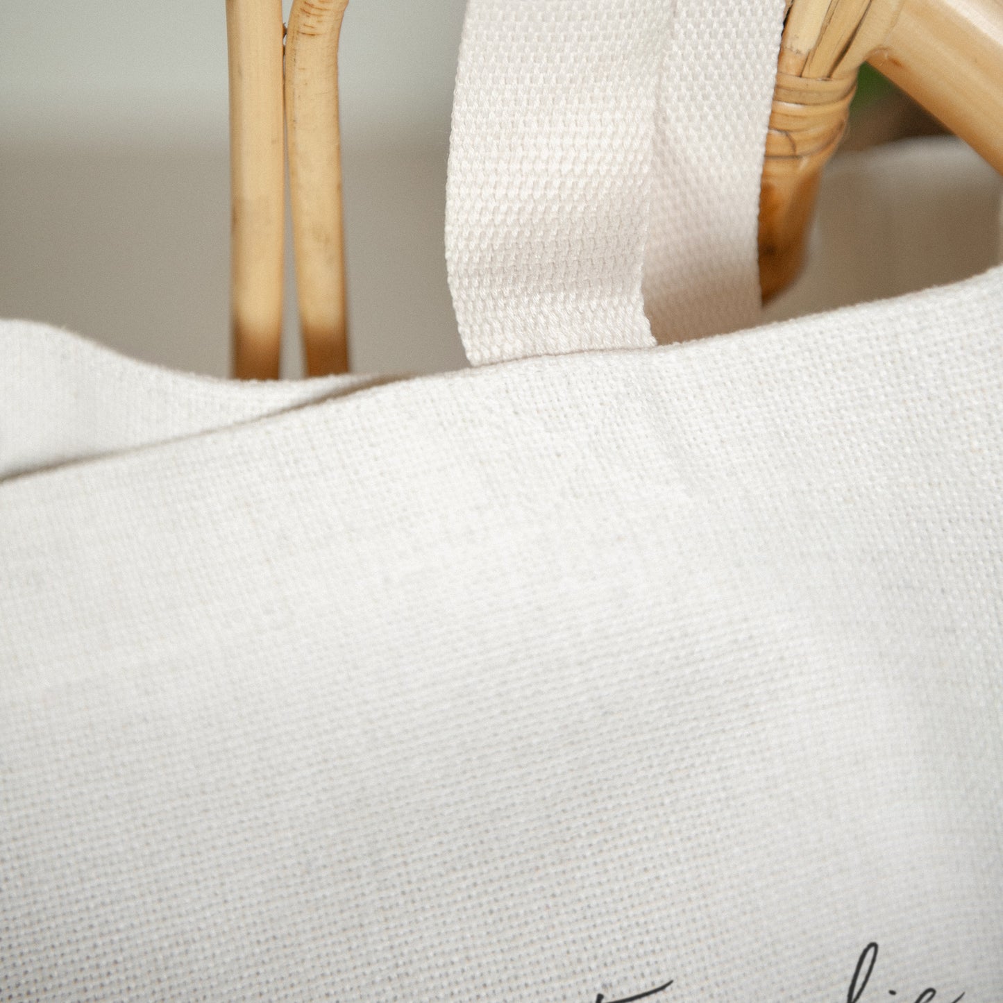 Tote Bag Geboorte Handgreep van canvas Kleine stappen aan de waterkant foto N° 3