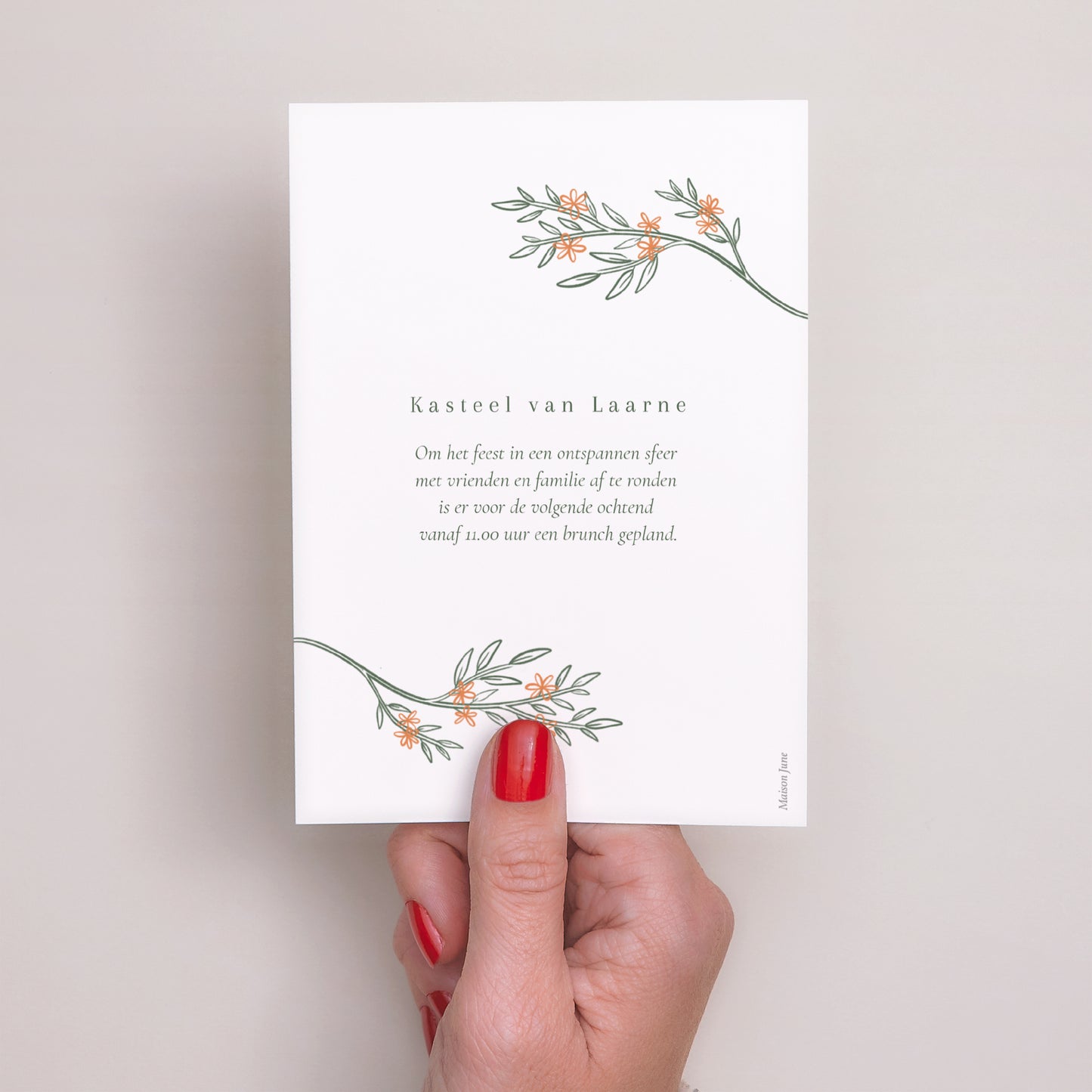 Uitnodigingen Huwelijk Portret Plantenbak II foto N° 3