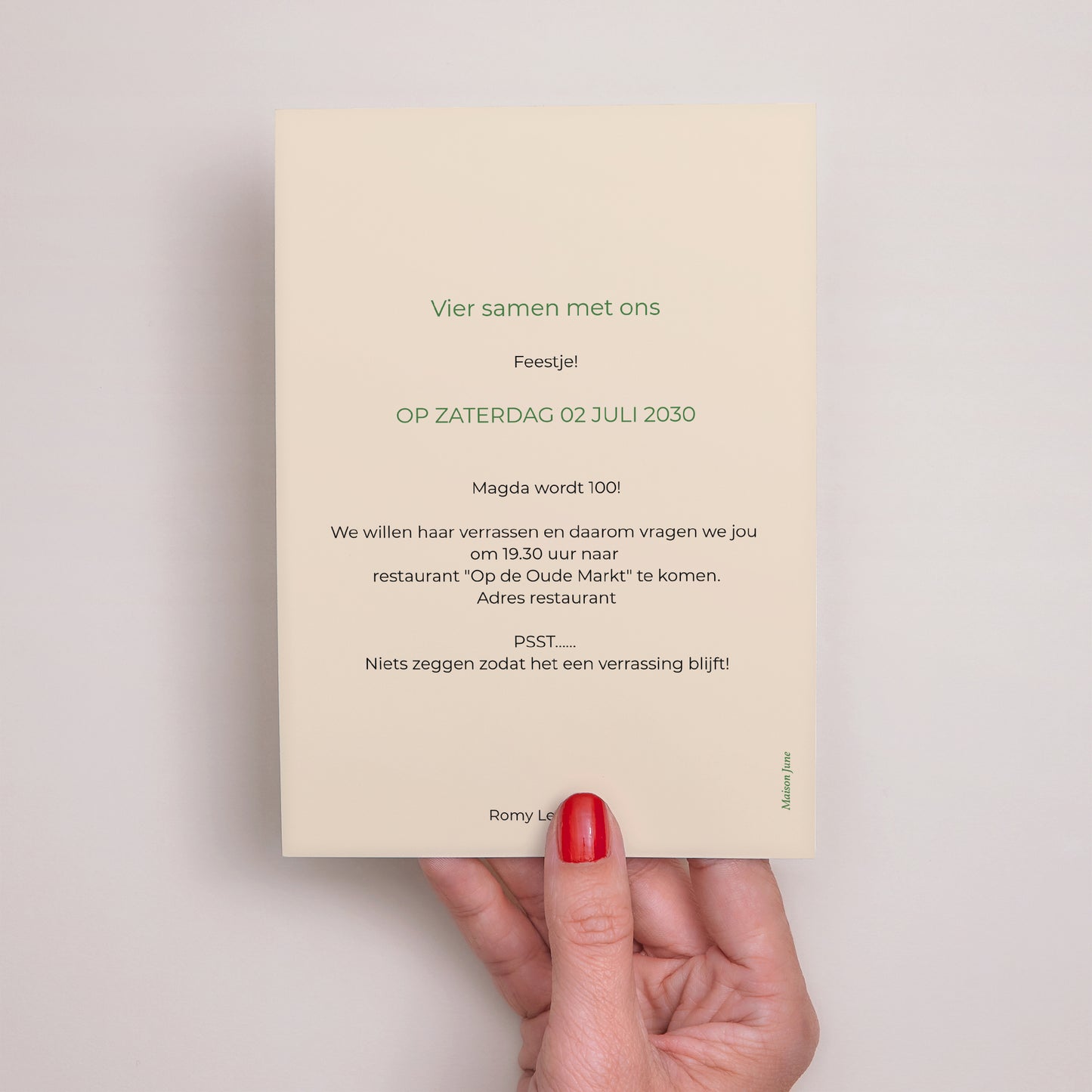 Uitnodigingen Verjaardag Volwassene Pop 100 foto N° 3