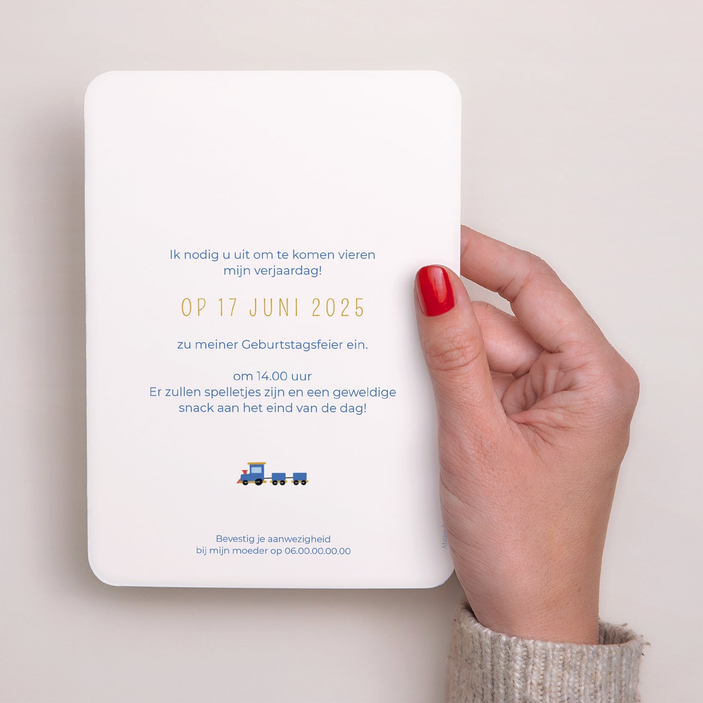 Uitnodigingen Kinderverjaardag Portret, afgeronde randen foto N° 3