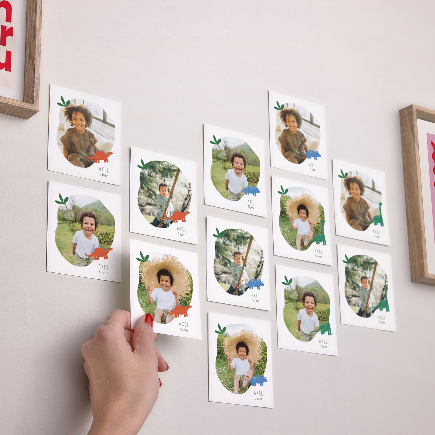 Fotoprint Kinderfeestje of Kinderverjaardag Twaalf stuks Petits Dinos foto N° 2