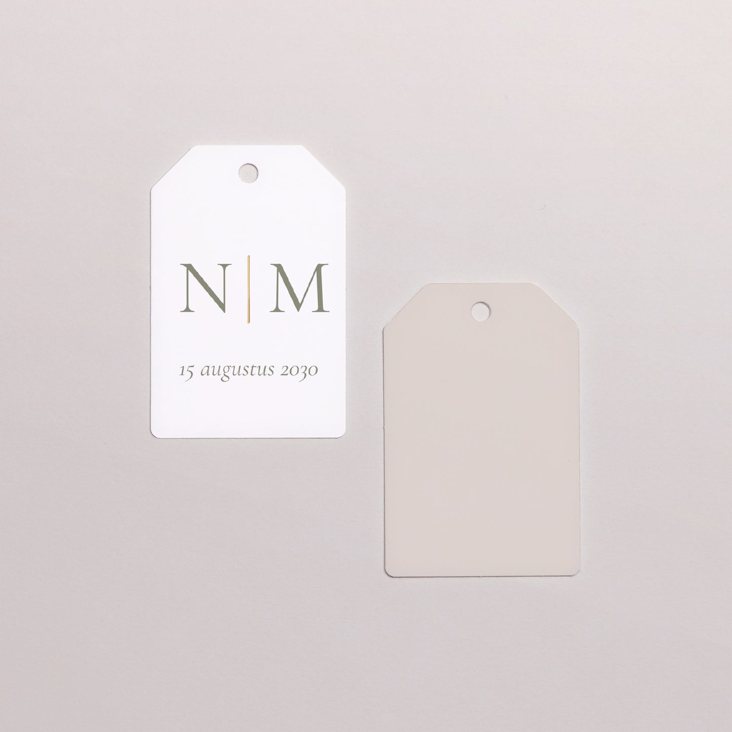 Cadeaulabel Huwelijk Vlag Gouden kroon van plant foto N° 1