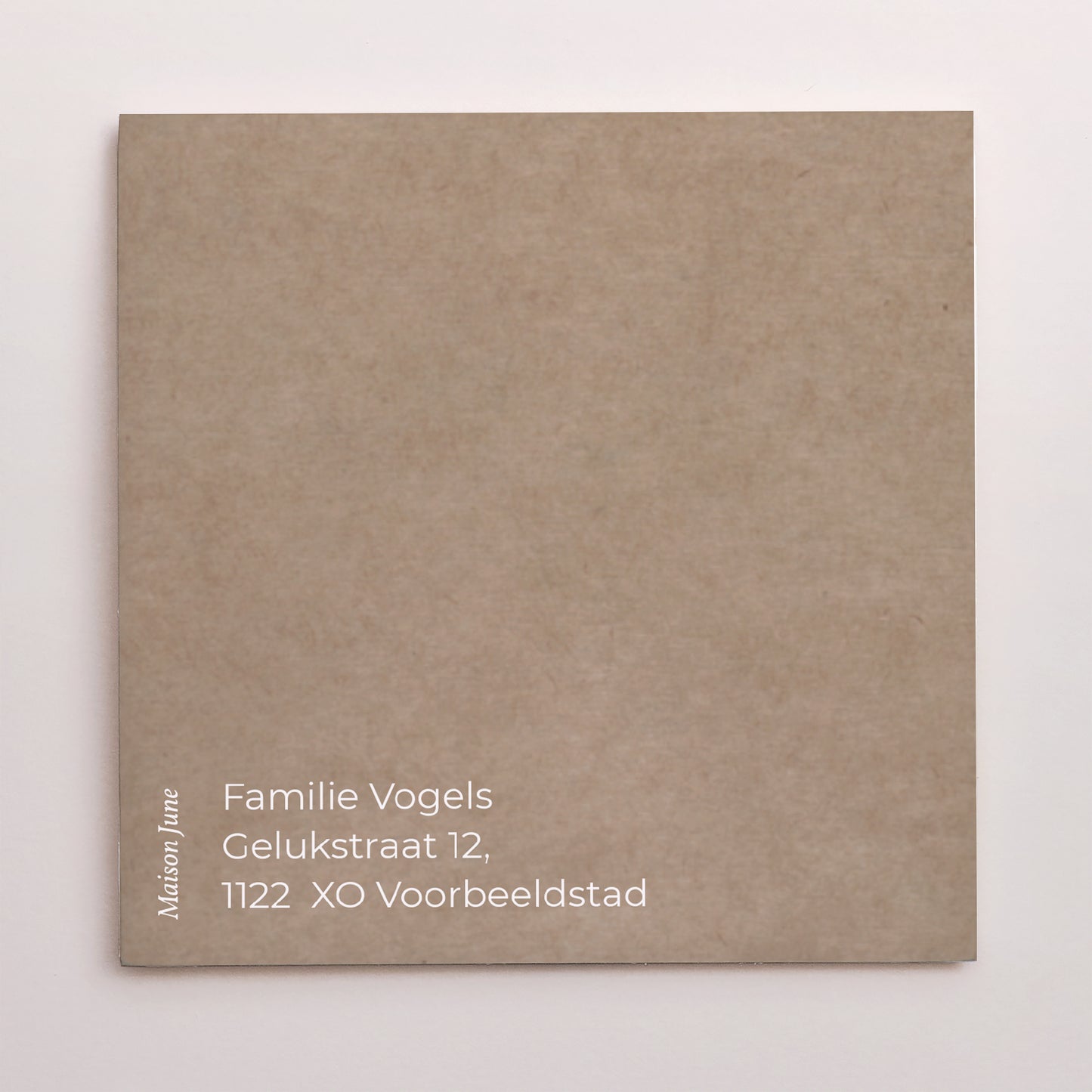 Bedankkaart Geboorte Dubbele vierkante vouwwaaier halvemaan. streng en kraft foto N° 3