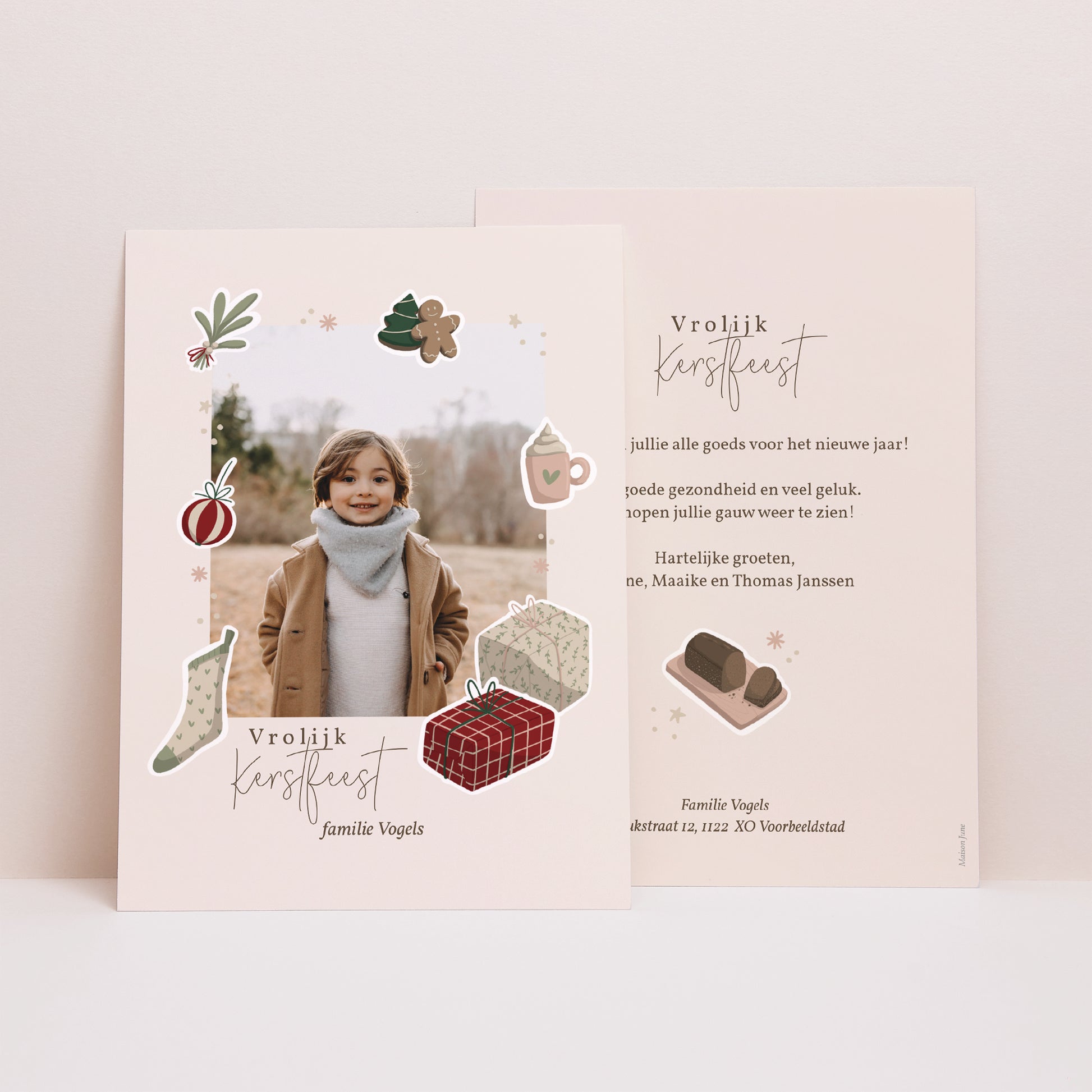 Kerstkaart Eindejaar Kerststickers foto N° 1