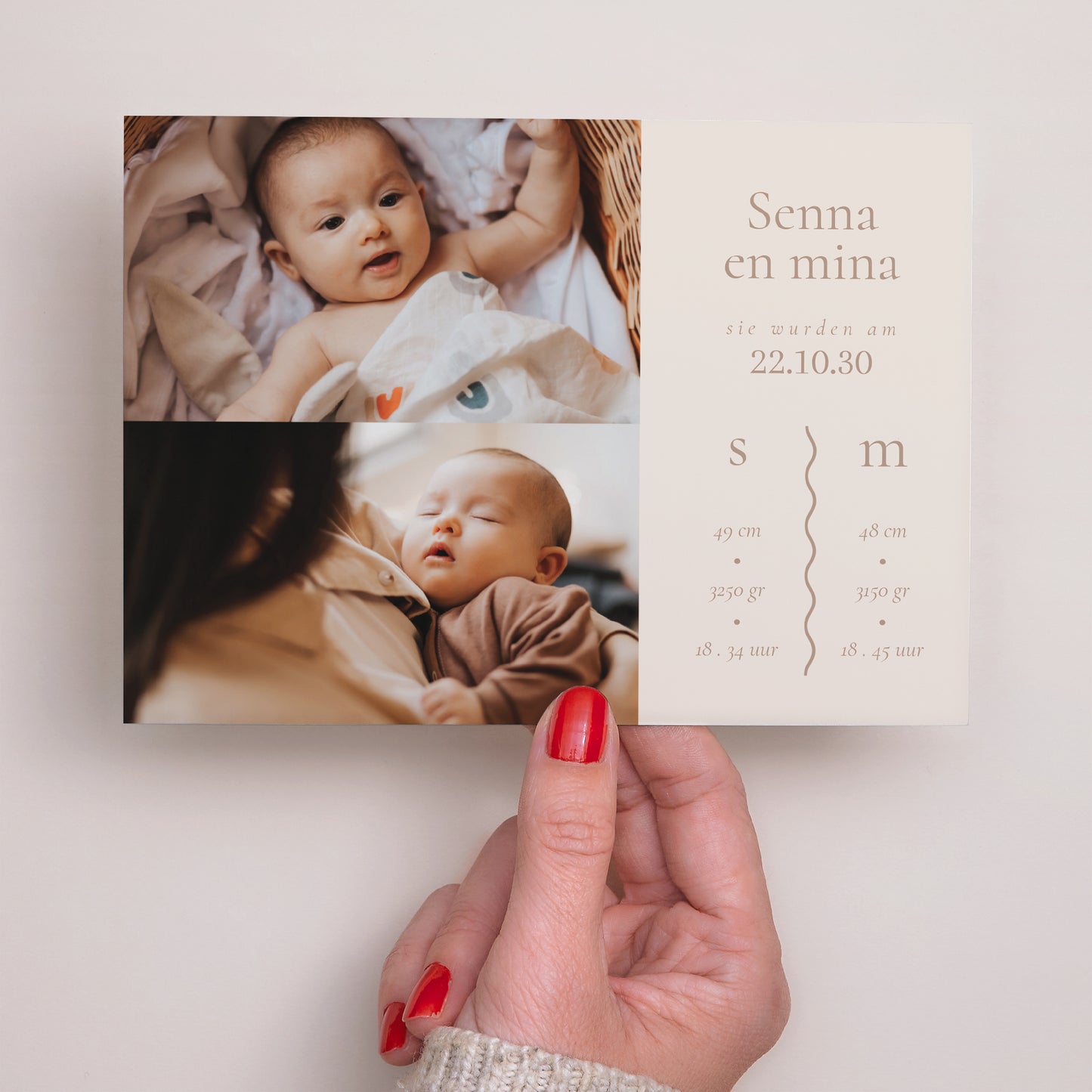 Uitnodigingskaart Geboorte Landschap foto N° 3