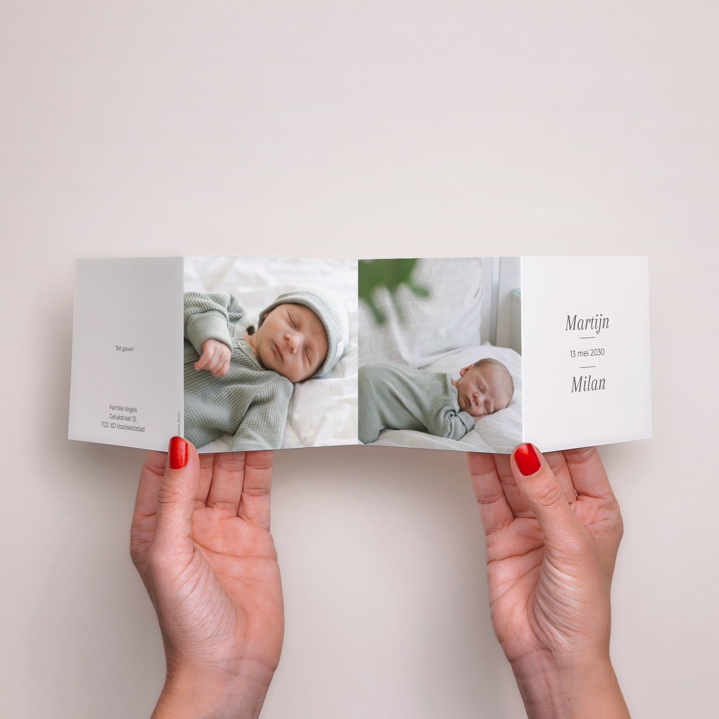 Uitnodigingskaart Geboorte Accordeon Geboortesamenstelling foto N° 3