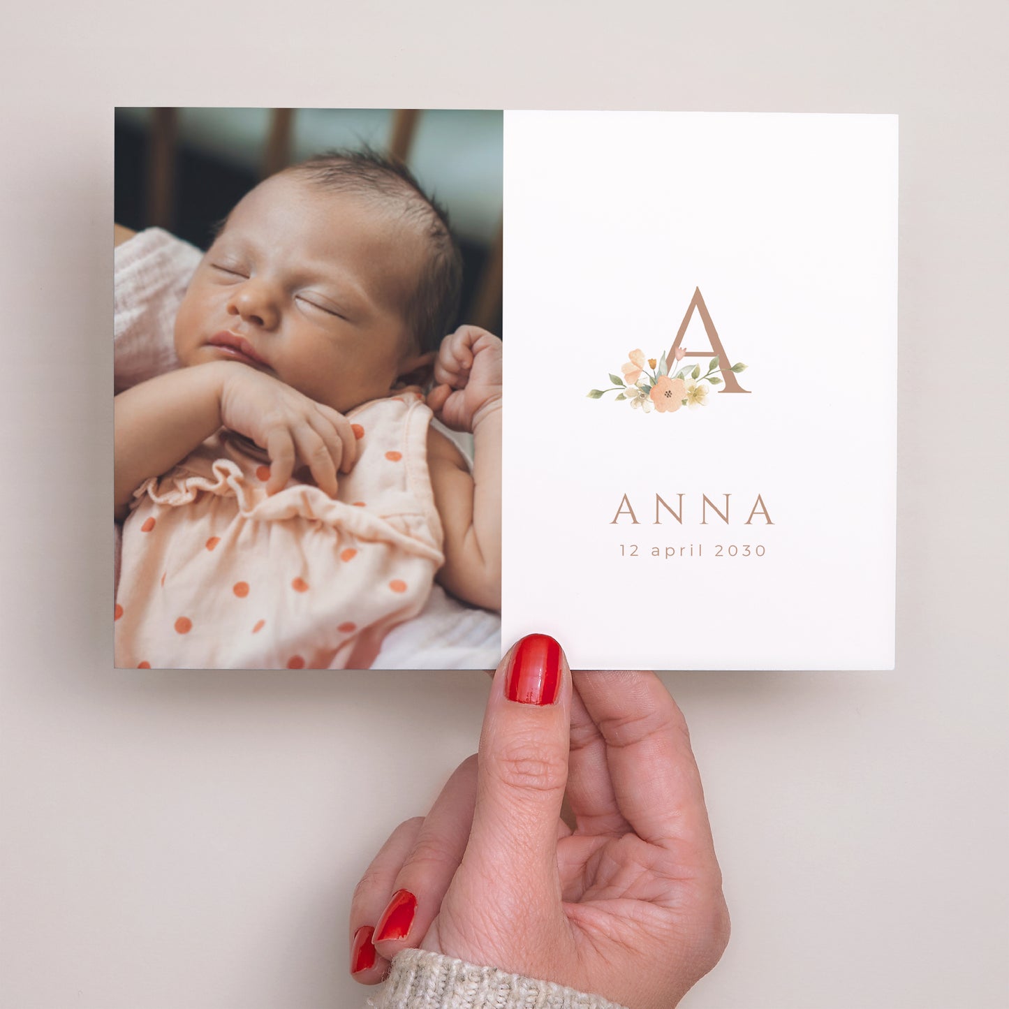 Uitnodigingskaart Geboorte Landschap foto N° 3