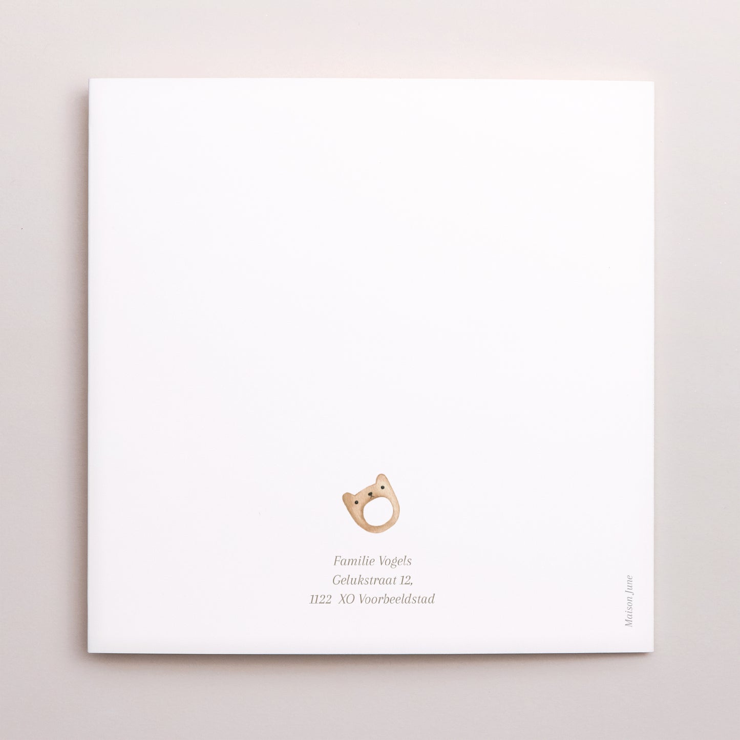 Uitnodigingskaart Geboorte Dubbel vierluik foto N° 3